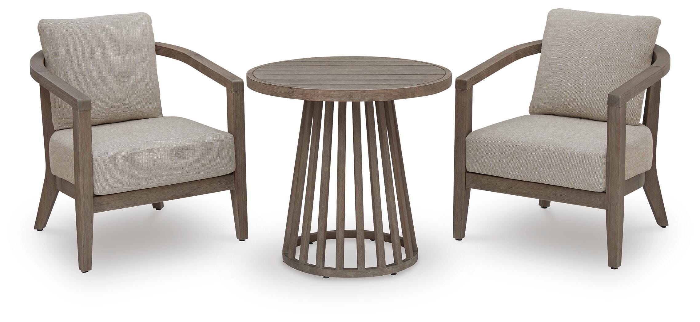 Sunset Lake Outdoor Chairs with Cushions/Table (Set of 3), , large