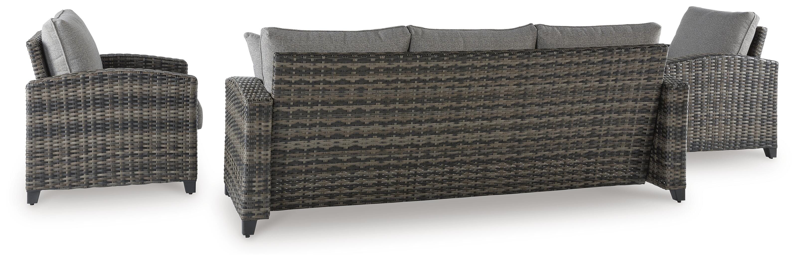 Oasis Court Outdoor Sofa/Chairs/Table Set (Set of 4) - image 4