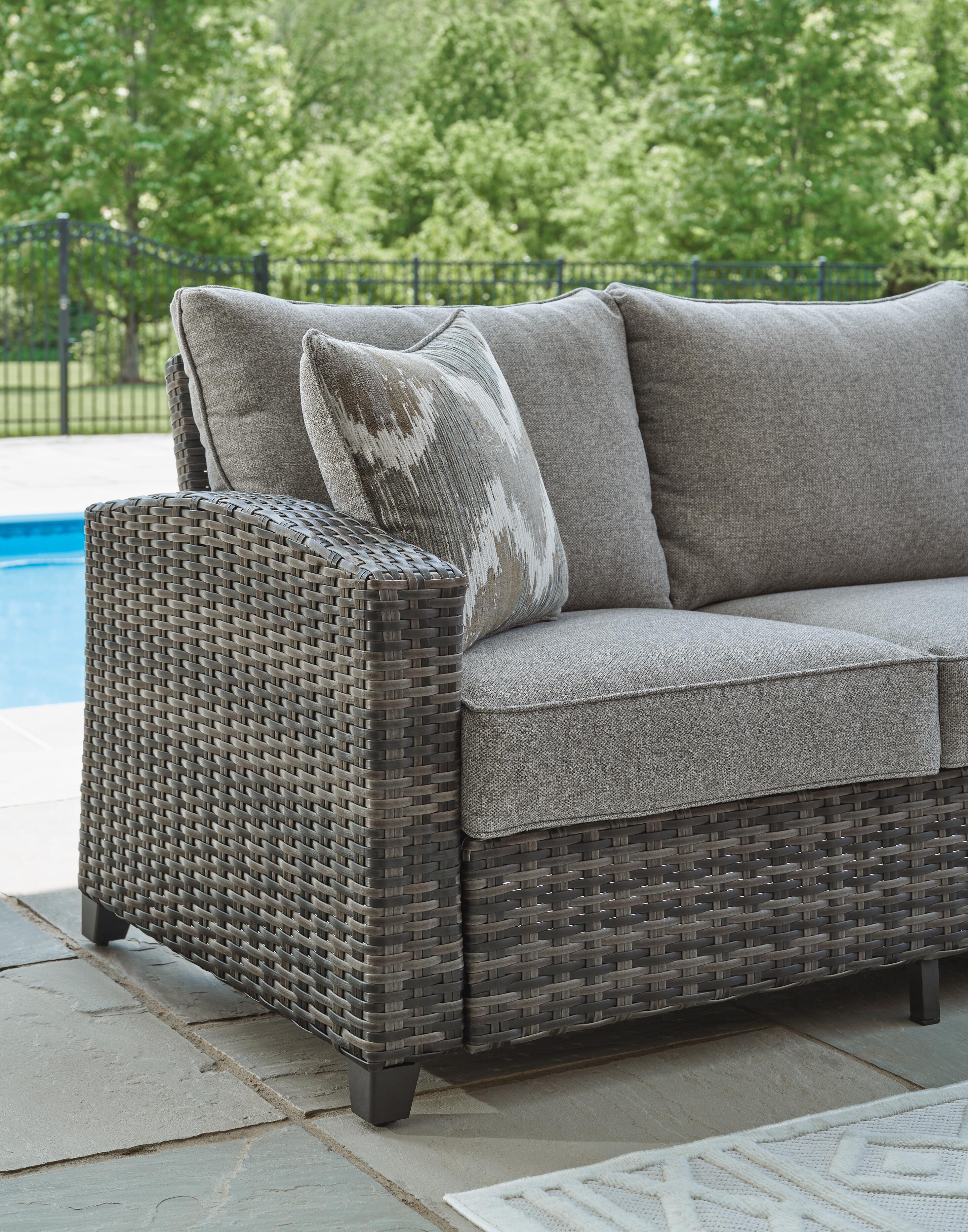 Oasis Court Outdoor Sofa/Chairs/Table Set (Set of 4) - image 8