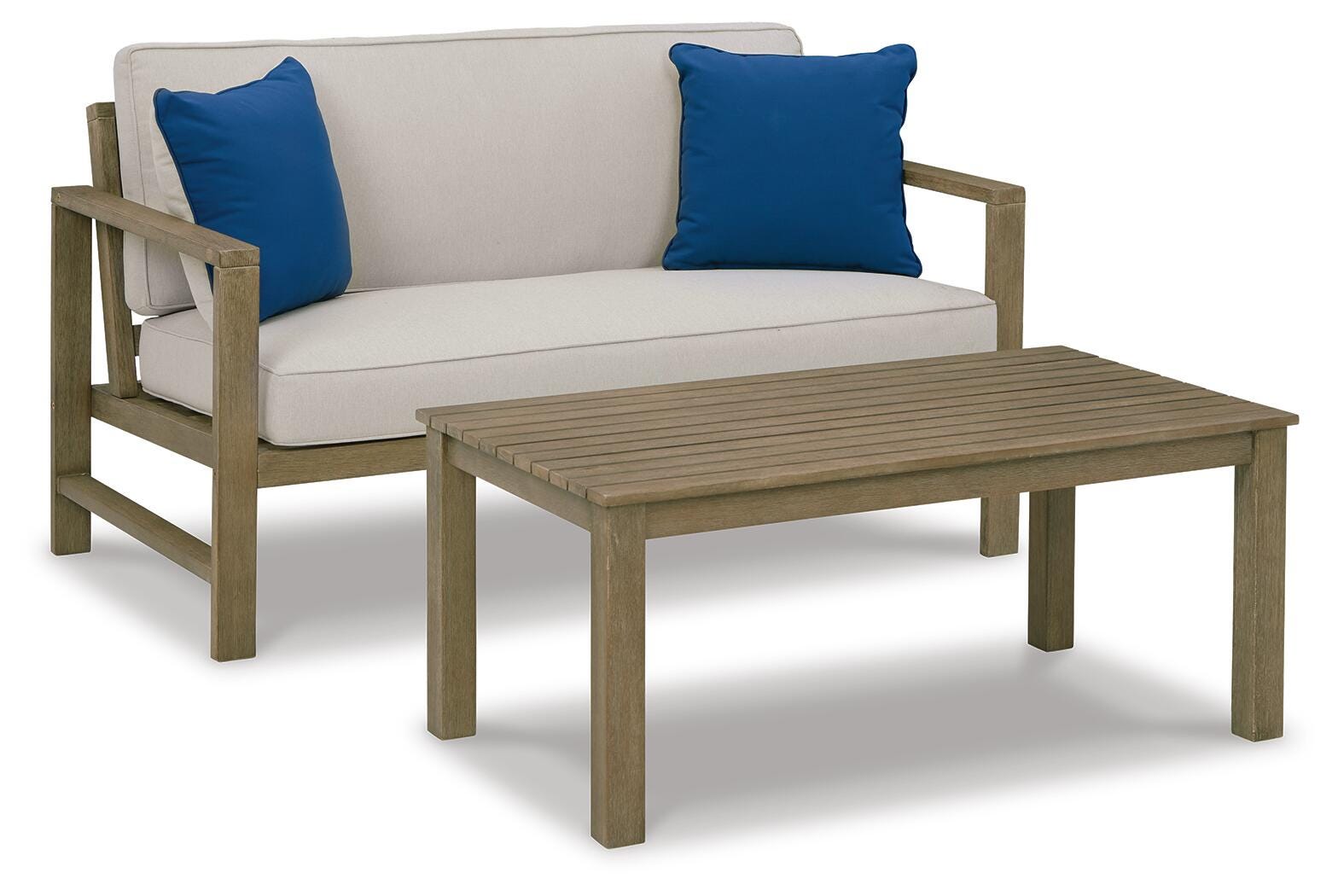 Fynnegan Outdoor Loveseat with Table (Set of 2) - image 2