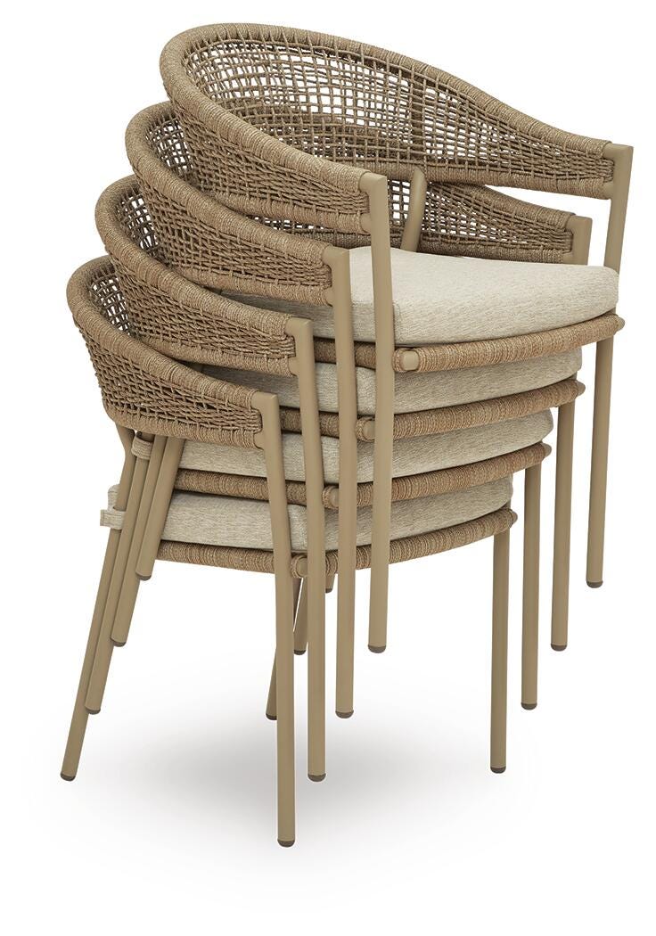 Ocean Park Outdoor Arm Chair with Cushion (Set of 4) - image 3