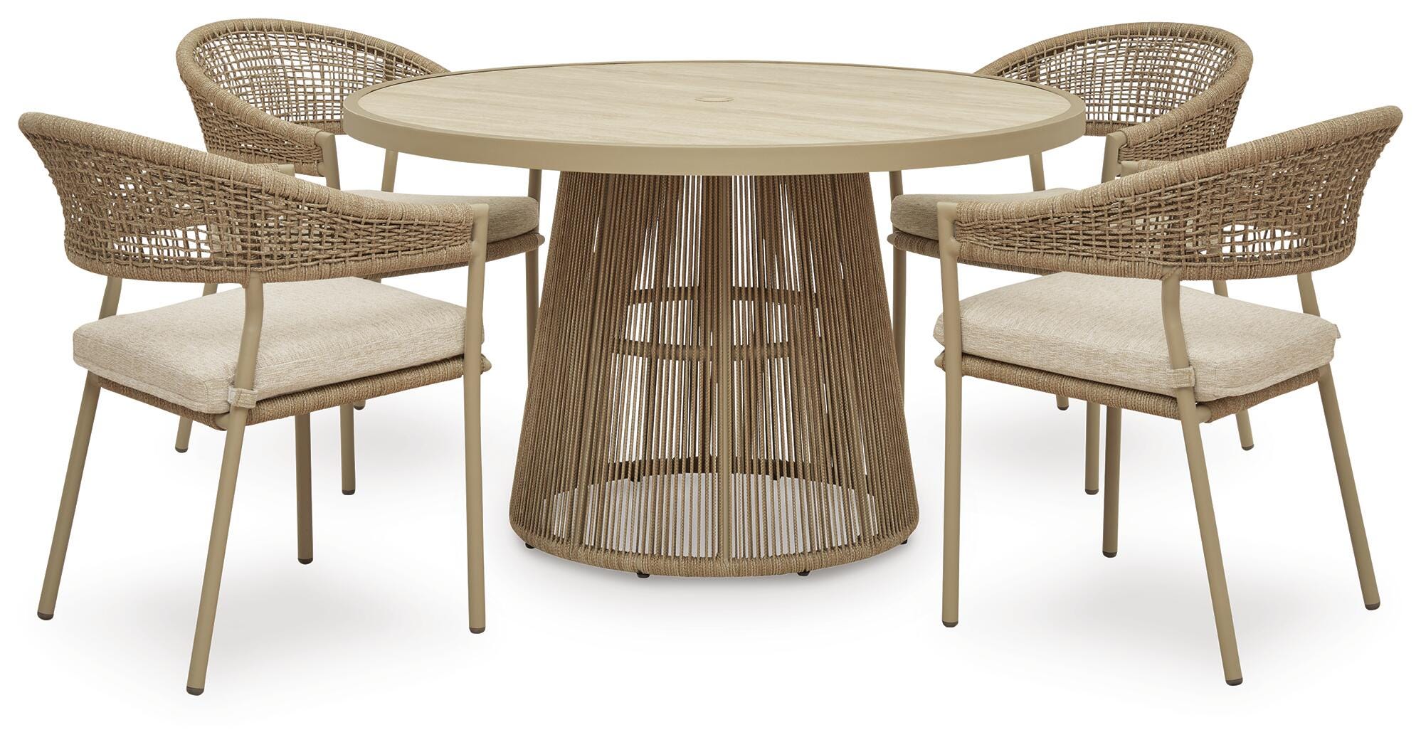 Ocean Park Outdoor Dining Table and 4 Chairs, , large