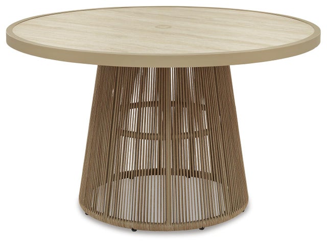 Ocean Park Outdoor Dining Table, Beige