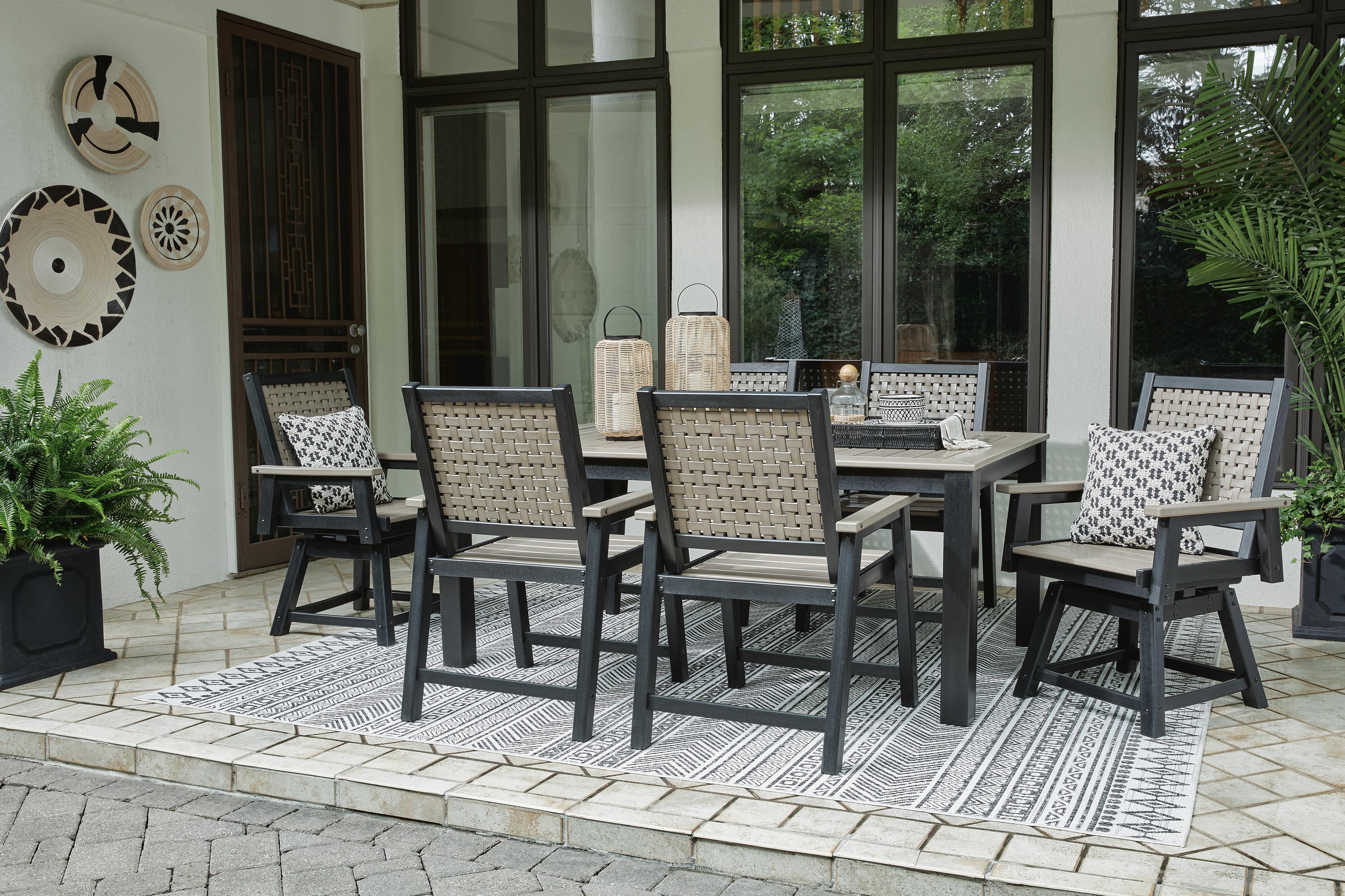 Mount Valley Outdoor Dining Table, 2 Swivel Arm Chairs and 4 Arm Chairs - image 15