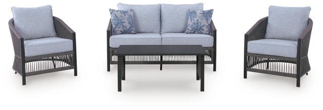 Bodega Island 4-Piece Outdoor Conversation Set, Gray
