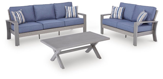 Dillon Beach Outdoor Sofa and Loveseat with Coffee Table