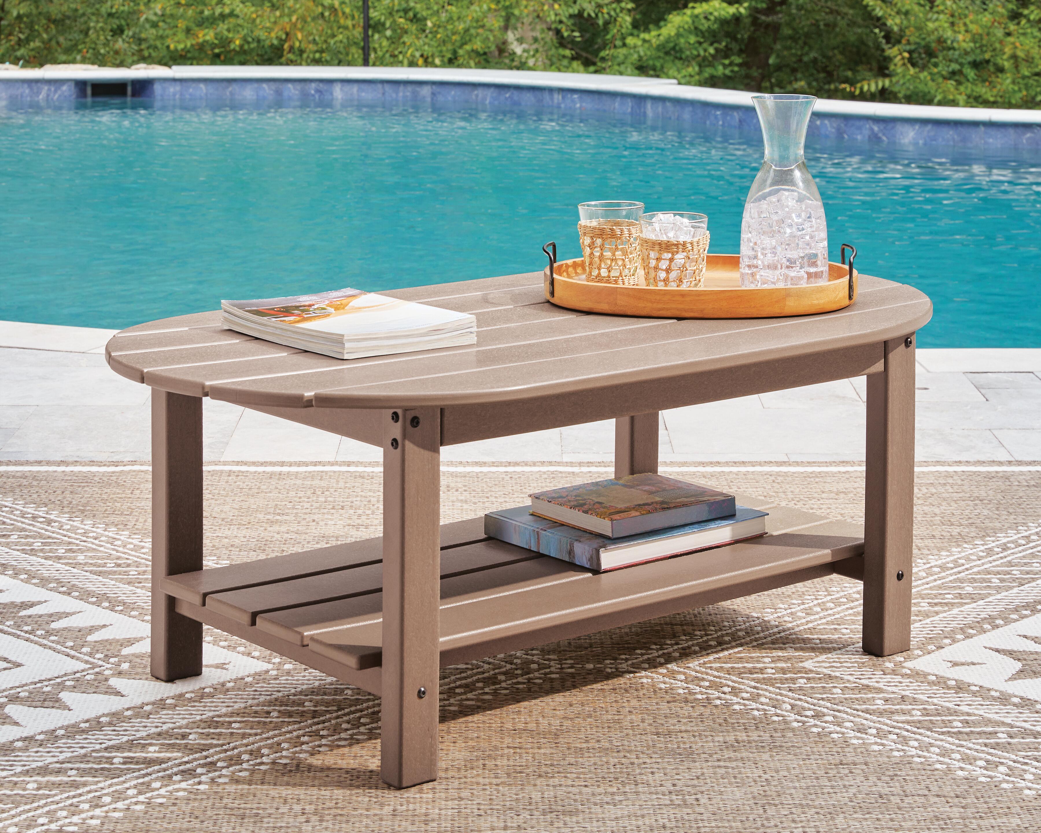 Cliffs Beach Outdoor Sofa and 2 Chairs with Coffee Table, , large