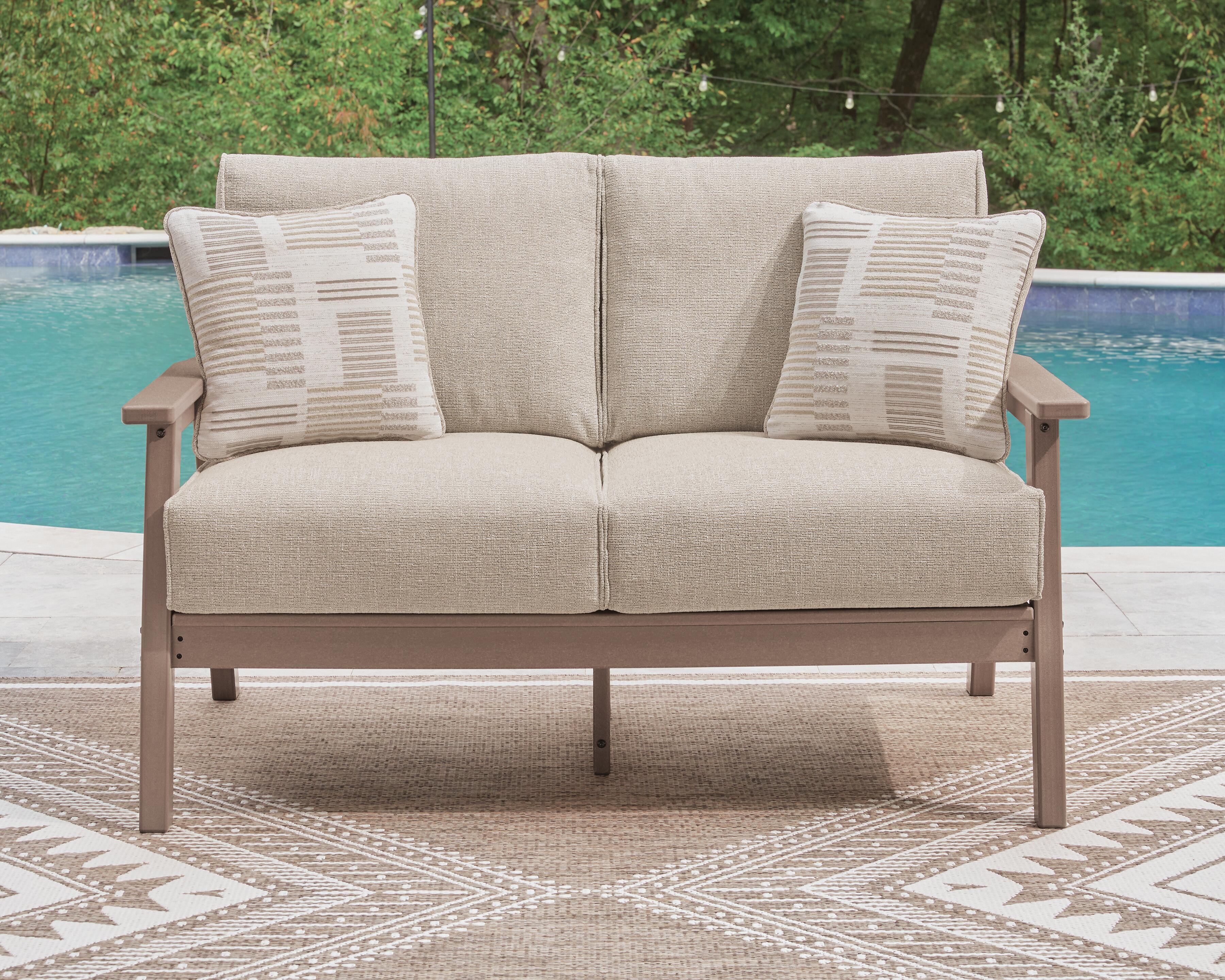 Cliffs Beach Outdoor Sofa and Loveseat with Coffee Table, , large