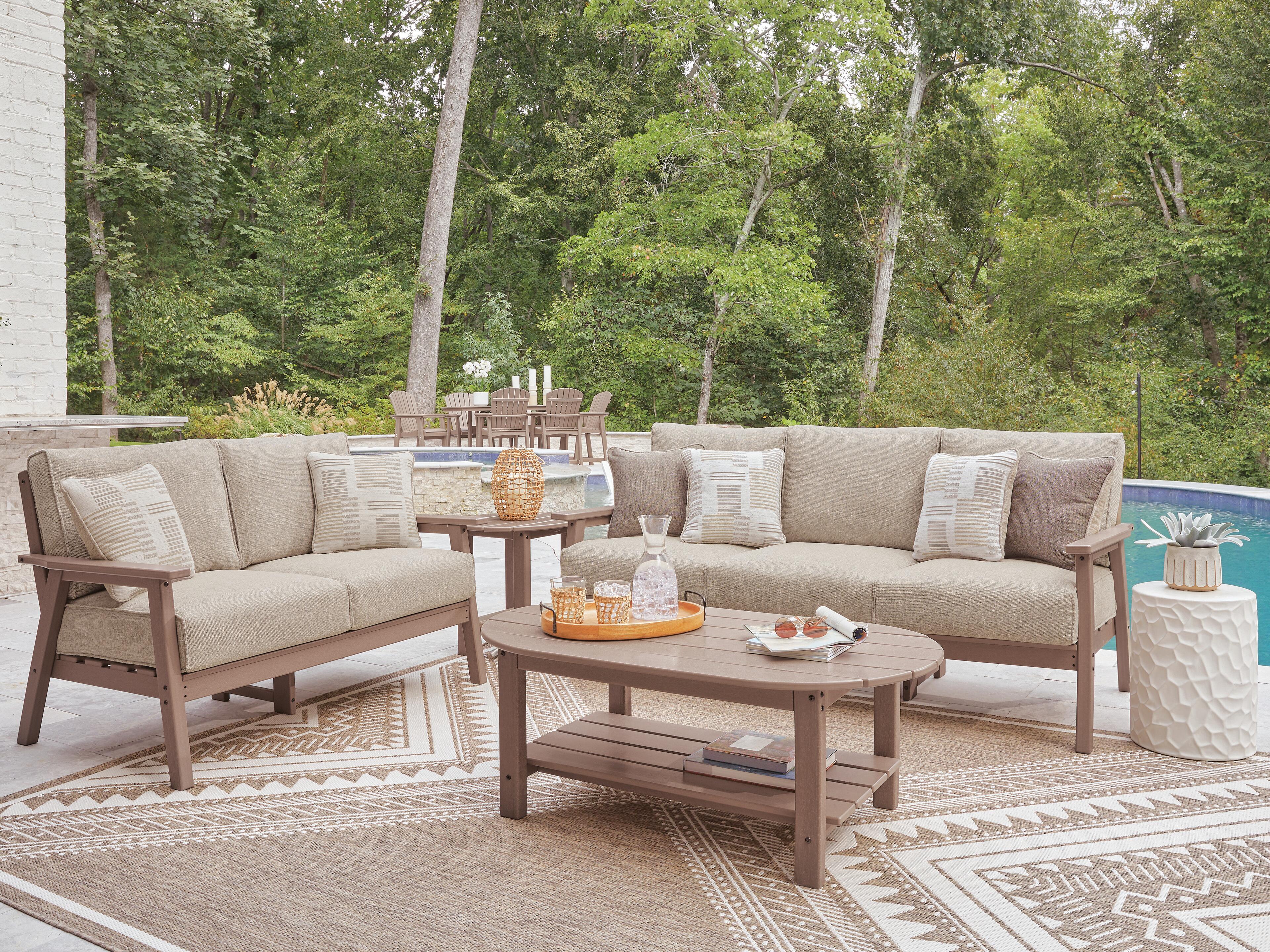 Cliffs Beach Outdoor Sofa and Loveseat with Coffee Table, , rollover