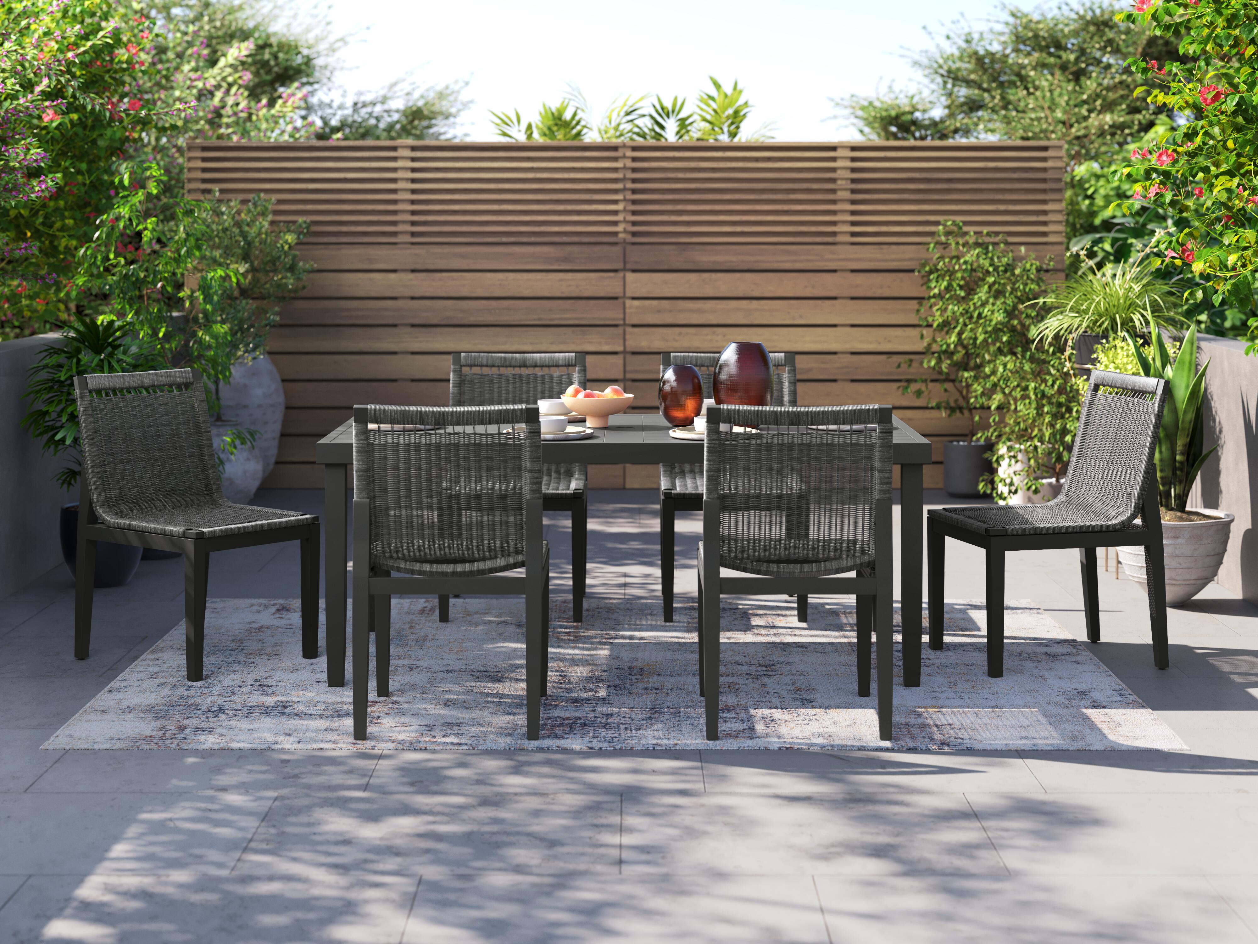 Maroska Outdoor Dining Table and 4 Chairs and Bench | Ashley