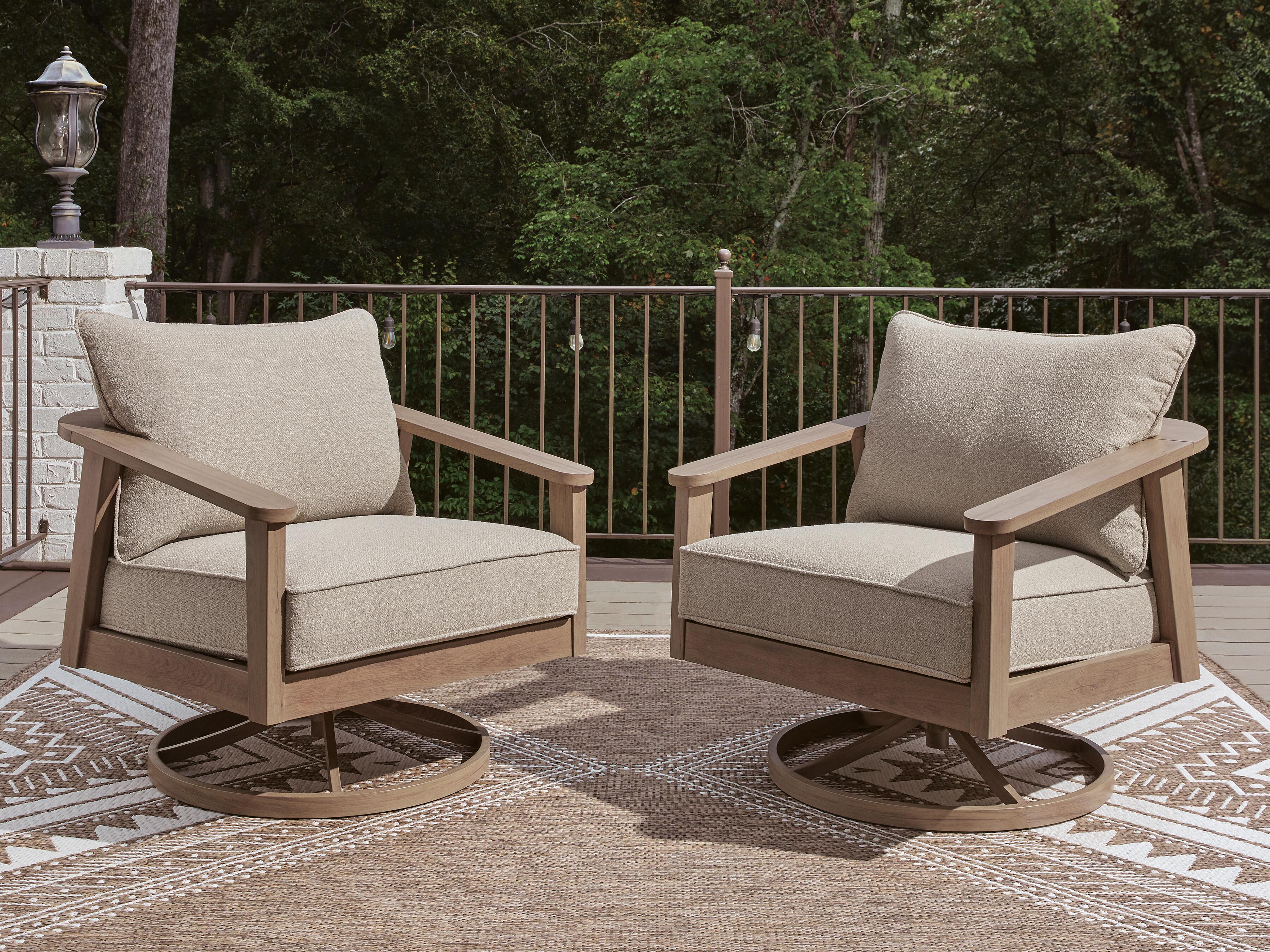 Francis Beach Outdoor Swivel Lounge with Cushion - image 1