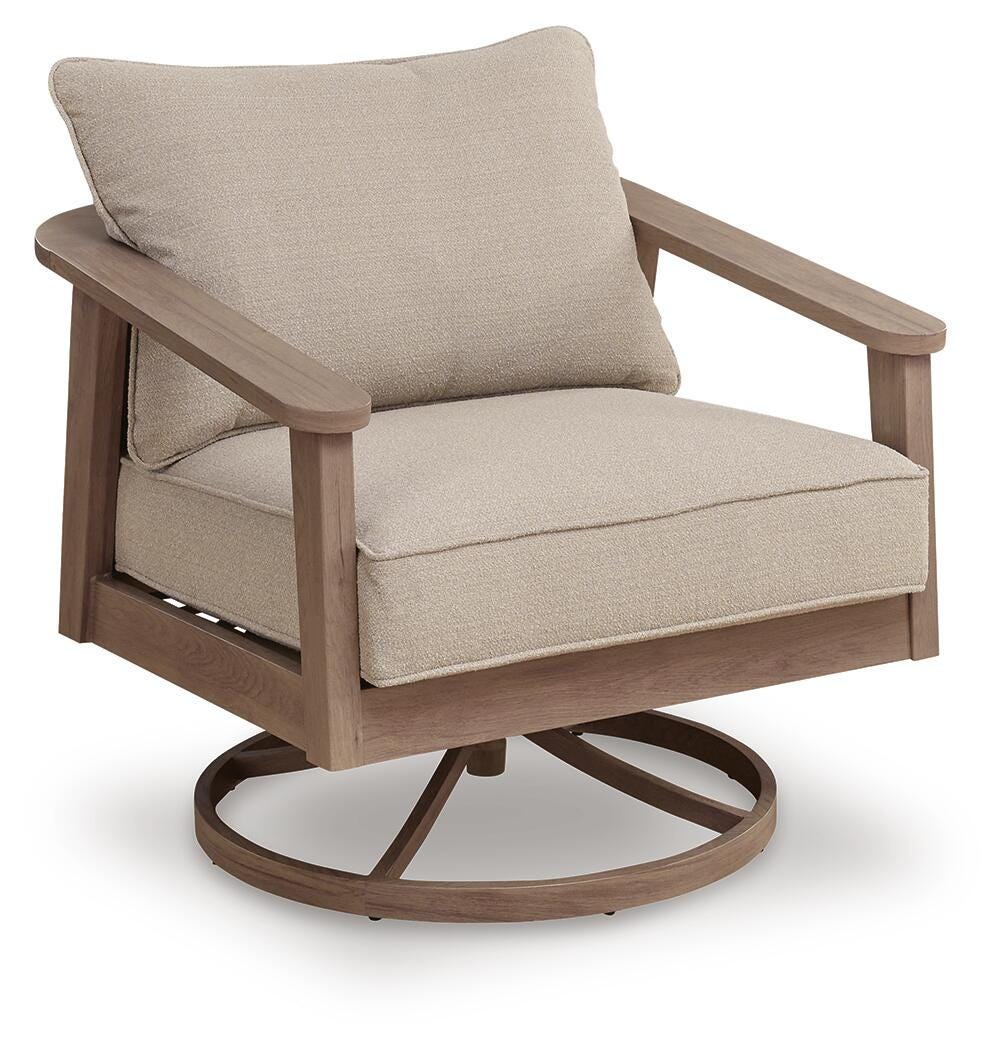 Francis Beach Outdoor Swivel Lounge Chair