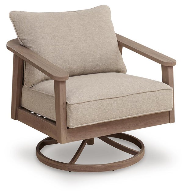 Francis Beach Outdoor Swivel Lounge Chair