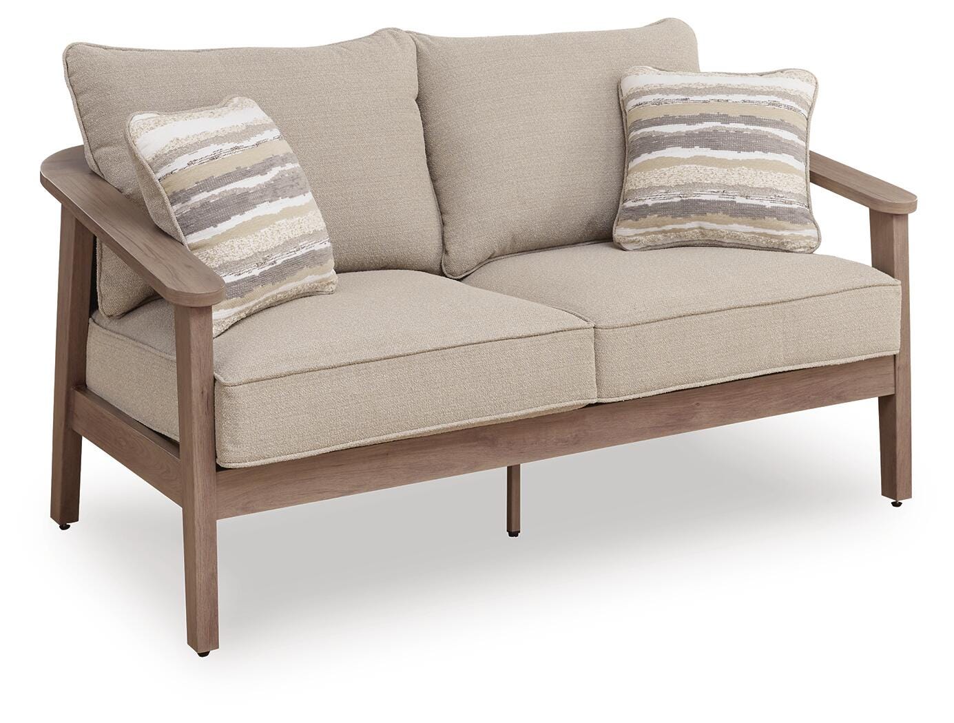 Francis Beach Outdoor Loveseat with Cushion, , large