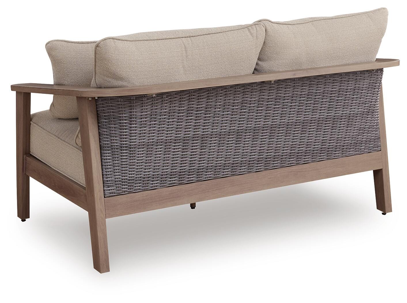 Francis Beach Outdoor Loveseat with Cushion, , large