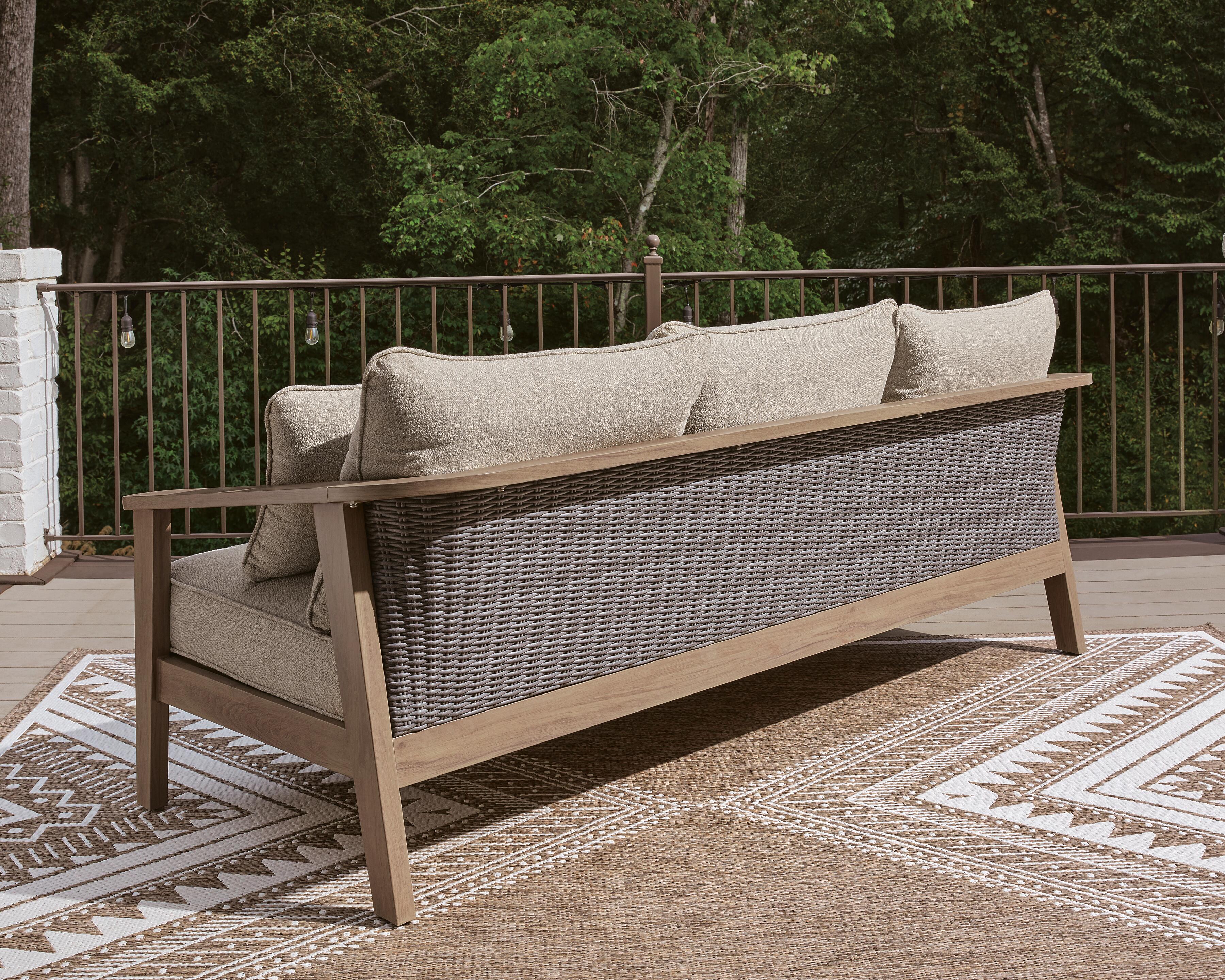 Francis Beach Outdoor Sofa with 2 Lounge Chairs, , large