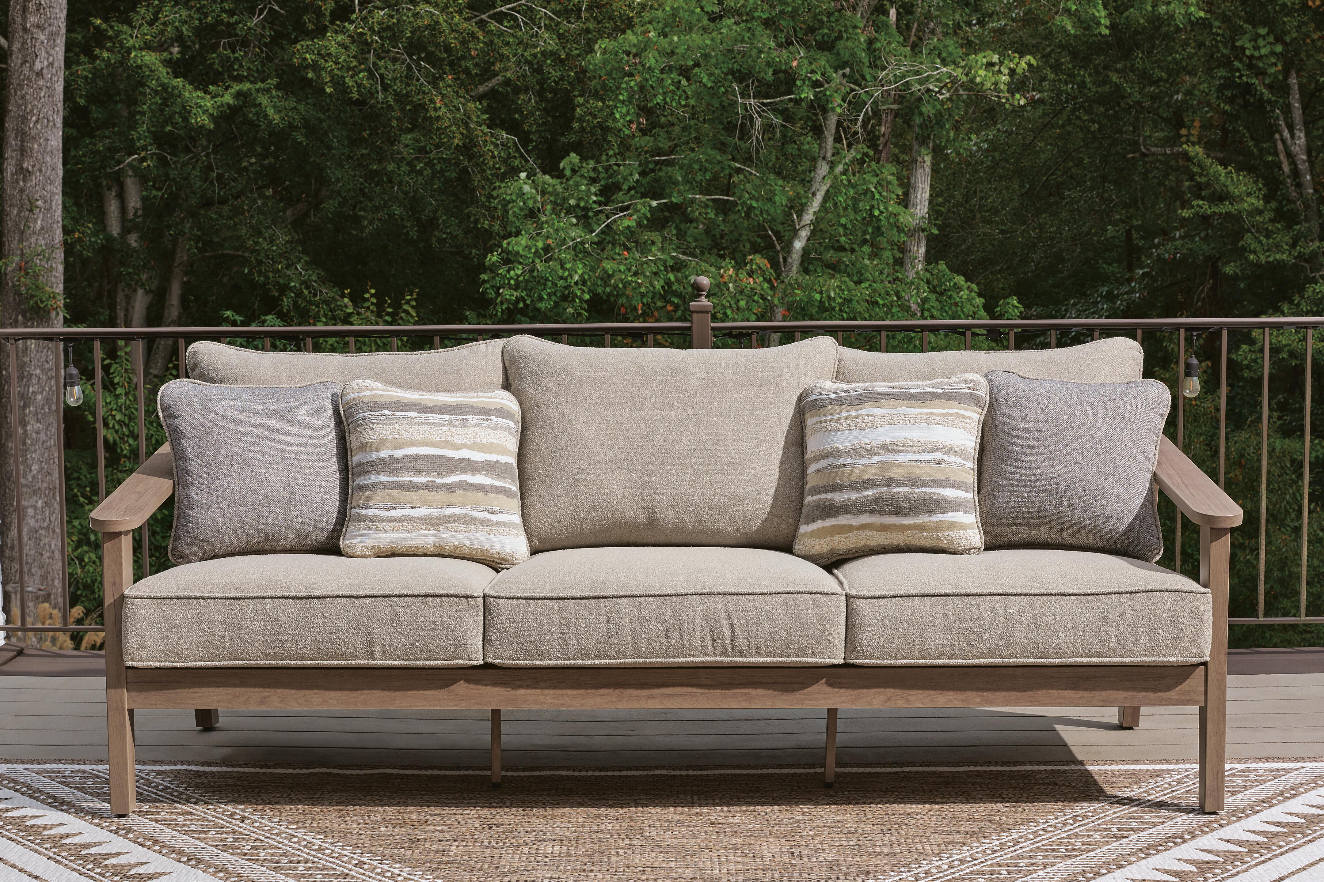 Francis Beach Outdoor Sofa with 2 Lounge Chairs, , large