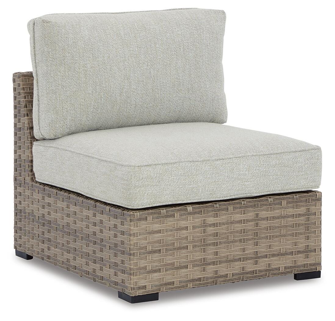 Calworth Outdoor Armless Chair with Cushion (Set of 2) - image 3