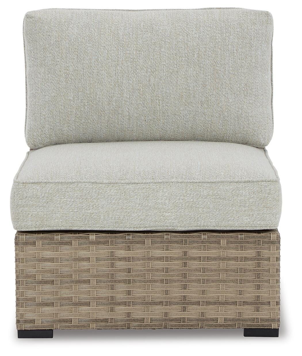 Calworth Outdoor Armless Chair with Cushion (Set of 2) - image 4