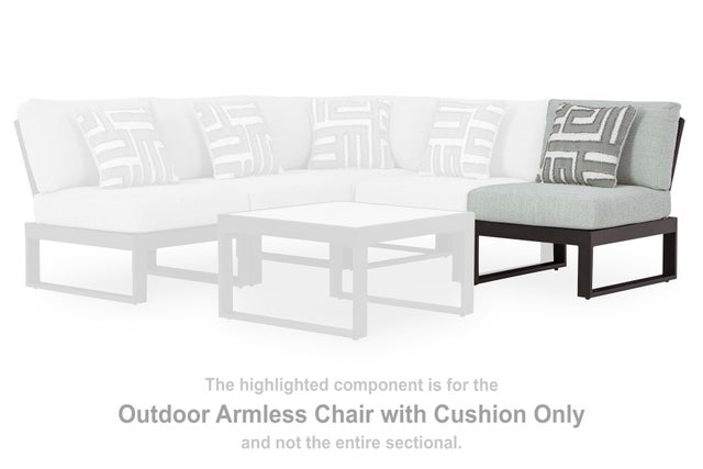 Beachloft Outdoor Armless Chair with Cushion