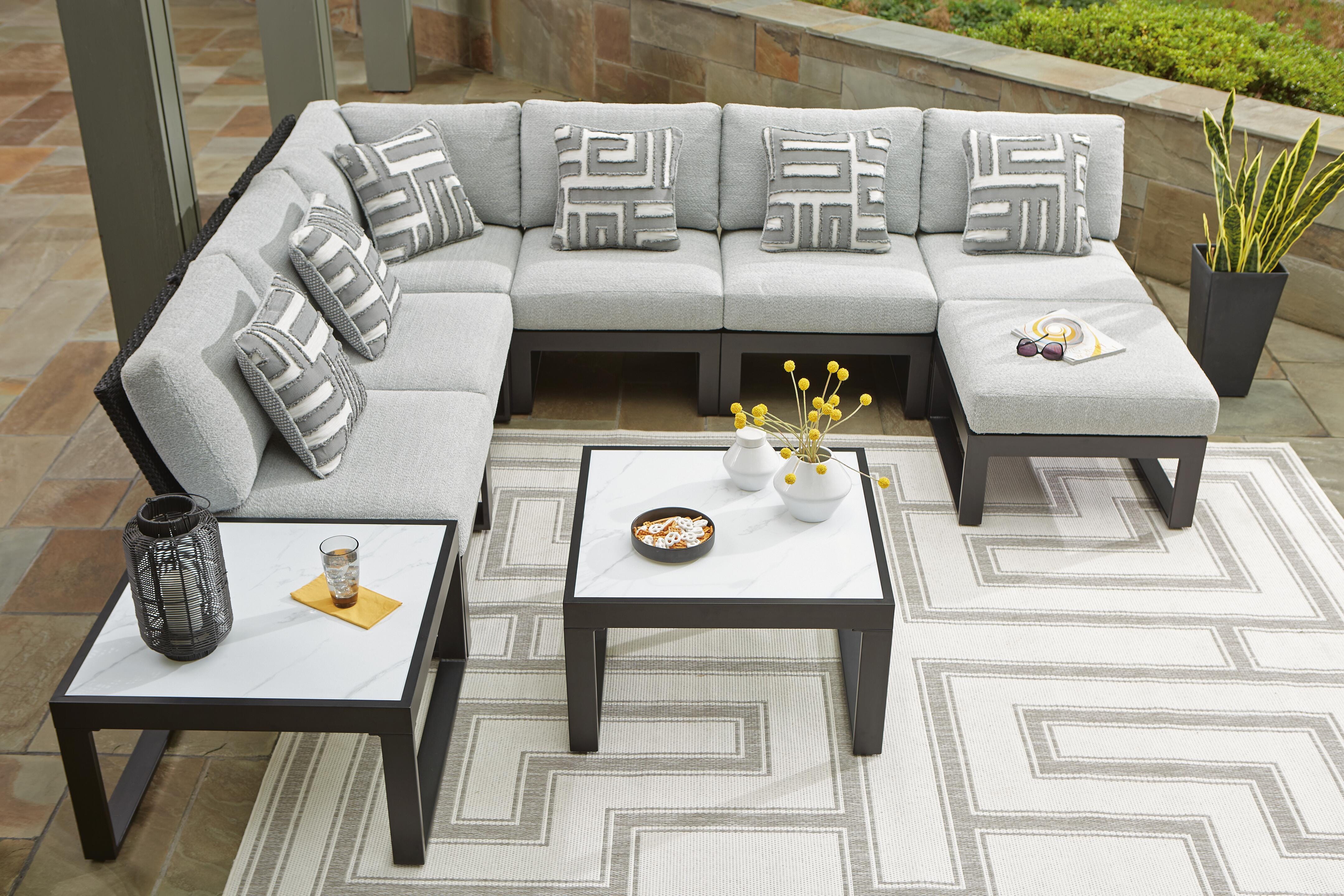 Beachloft 8-Piece Sectional with Ottoman and Coffee Table, , large
