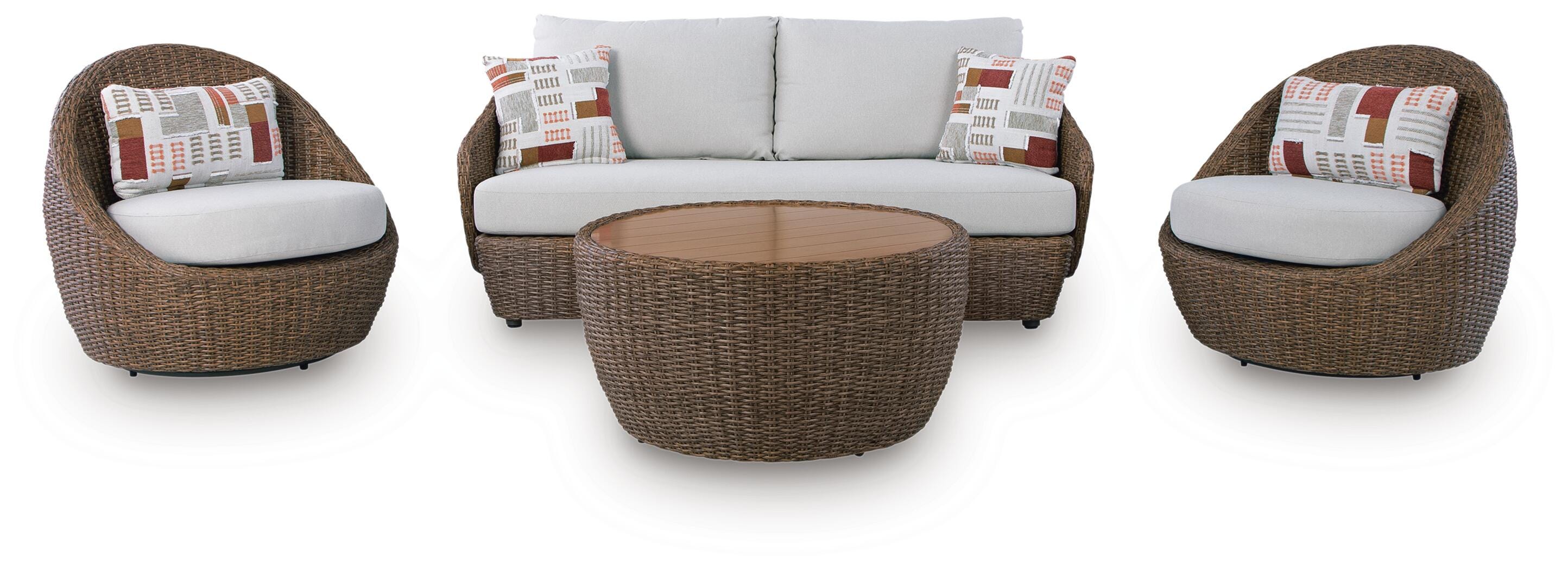 Cardiff Beach Outdoor Sofa, Loveseat and 2 Lounge Chairs with Coffee Table, , large