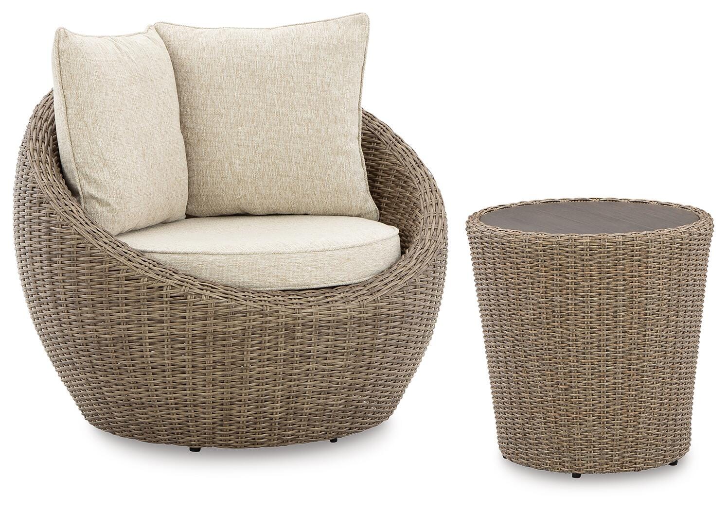 Danson 2 Swivel Lounge Chairs and End Table - image 1