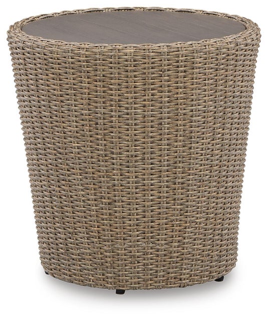 Danson Outdoor End Table, Beige