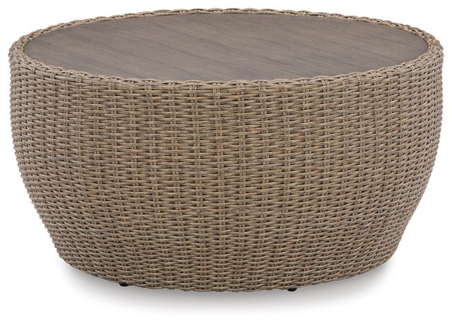 Danson Outdoor Coffee Table, Beige