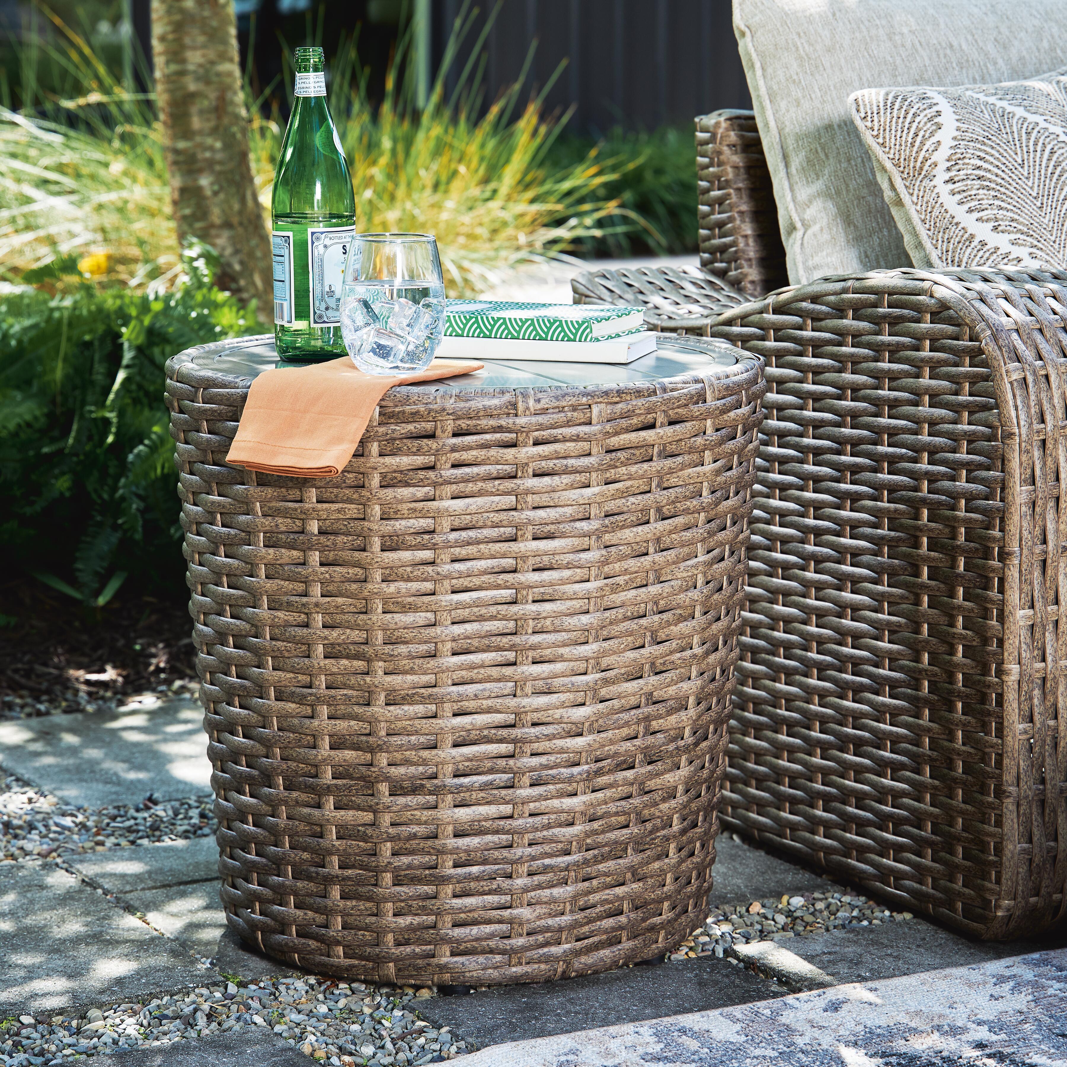 Sandy Bloom Outdoor End Table, , large