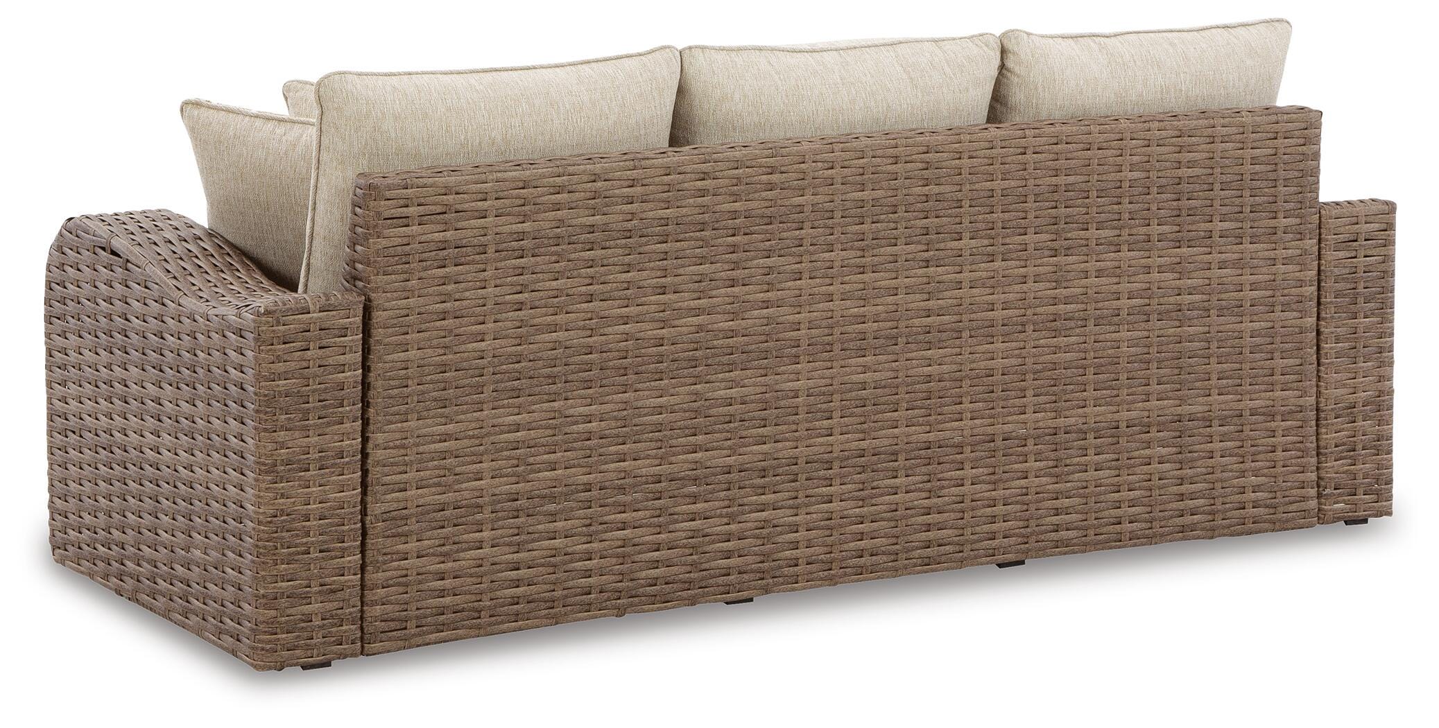 Sandy Bloom Outdoor Sofa with Cushion, , large