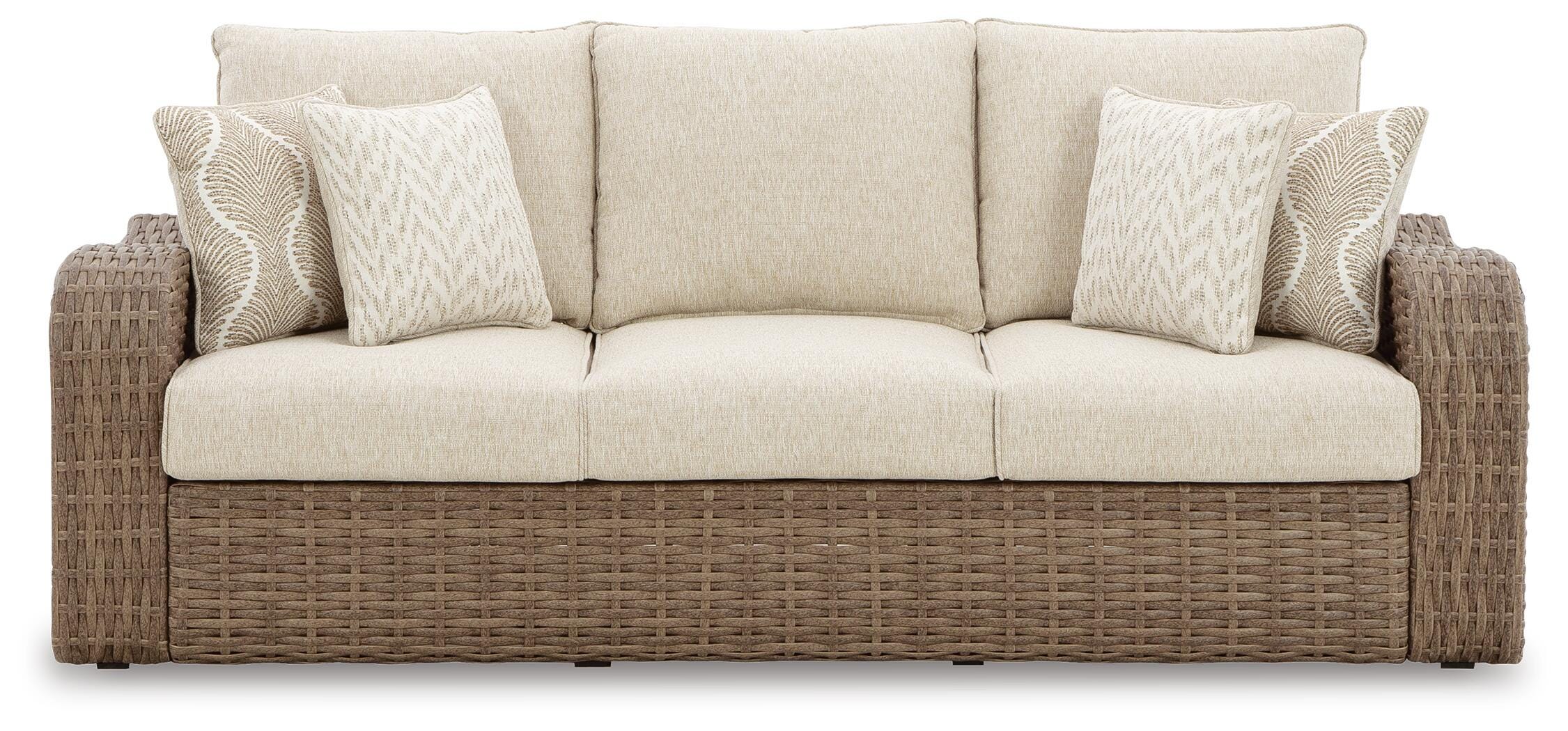 Sandy Bloom Outdoor Sofa with Cushion, , large