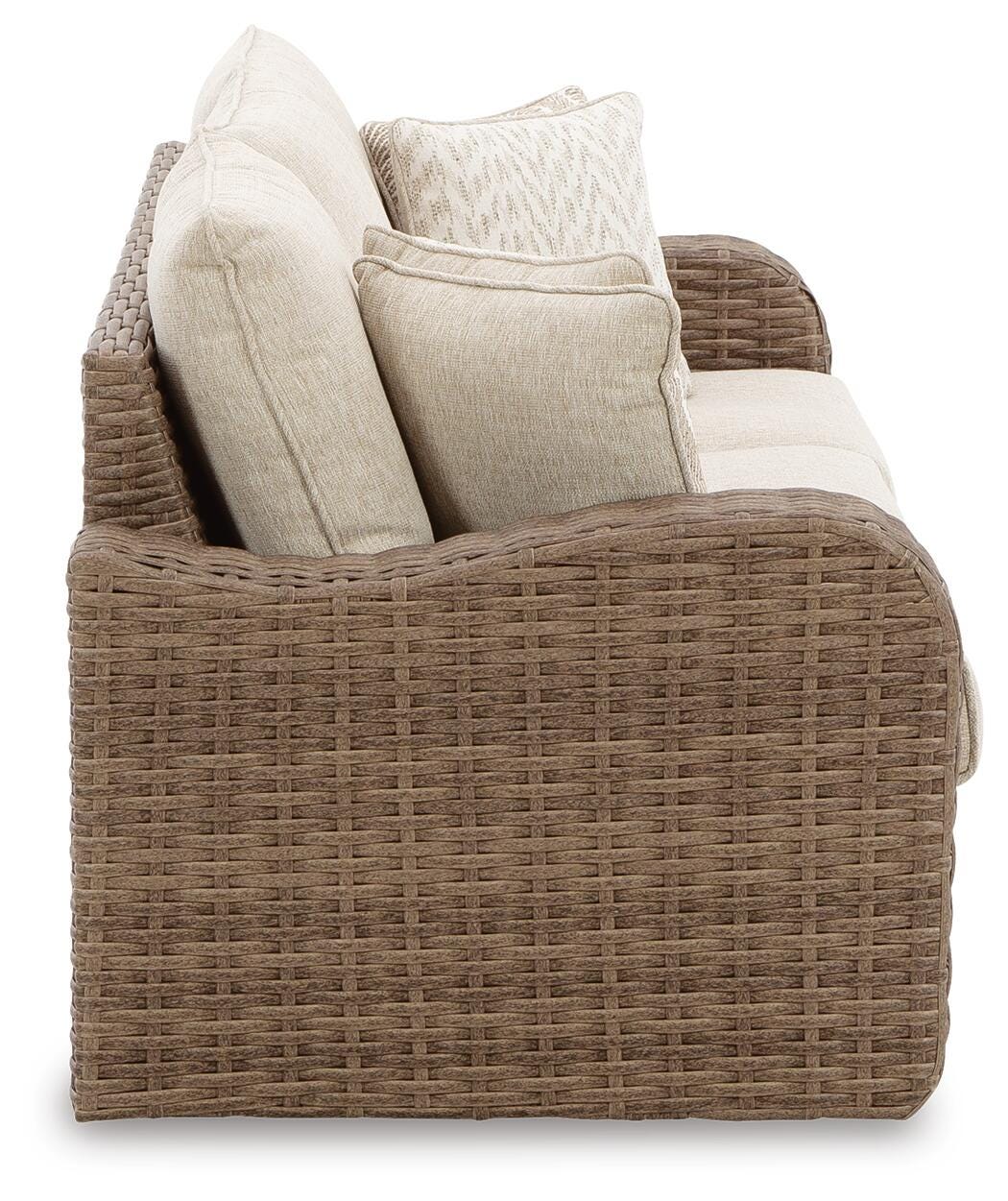 Sandy Bloom Outdoor Sofa with Cushion, , large