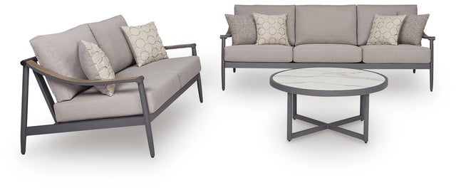 North Island Outdoor Sofa and Loveseat with Coffee Table