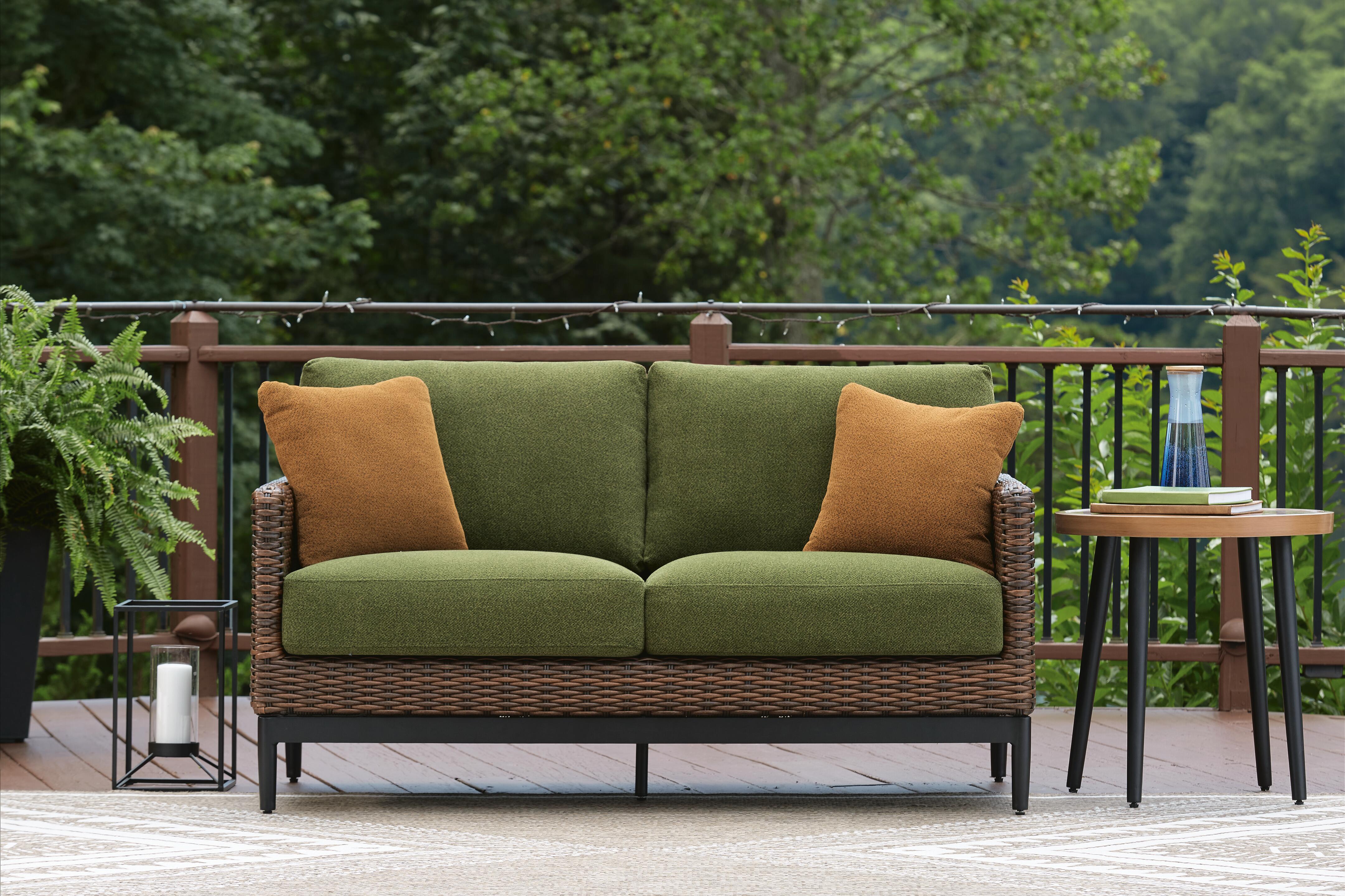 Horizon Hall Outdoor Loveseat with Cushion, , rollover