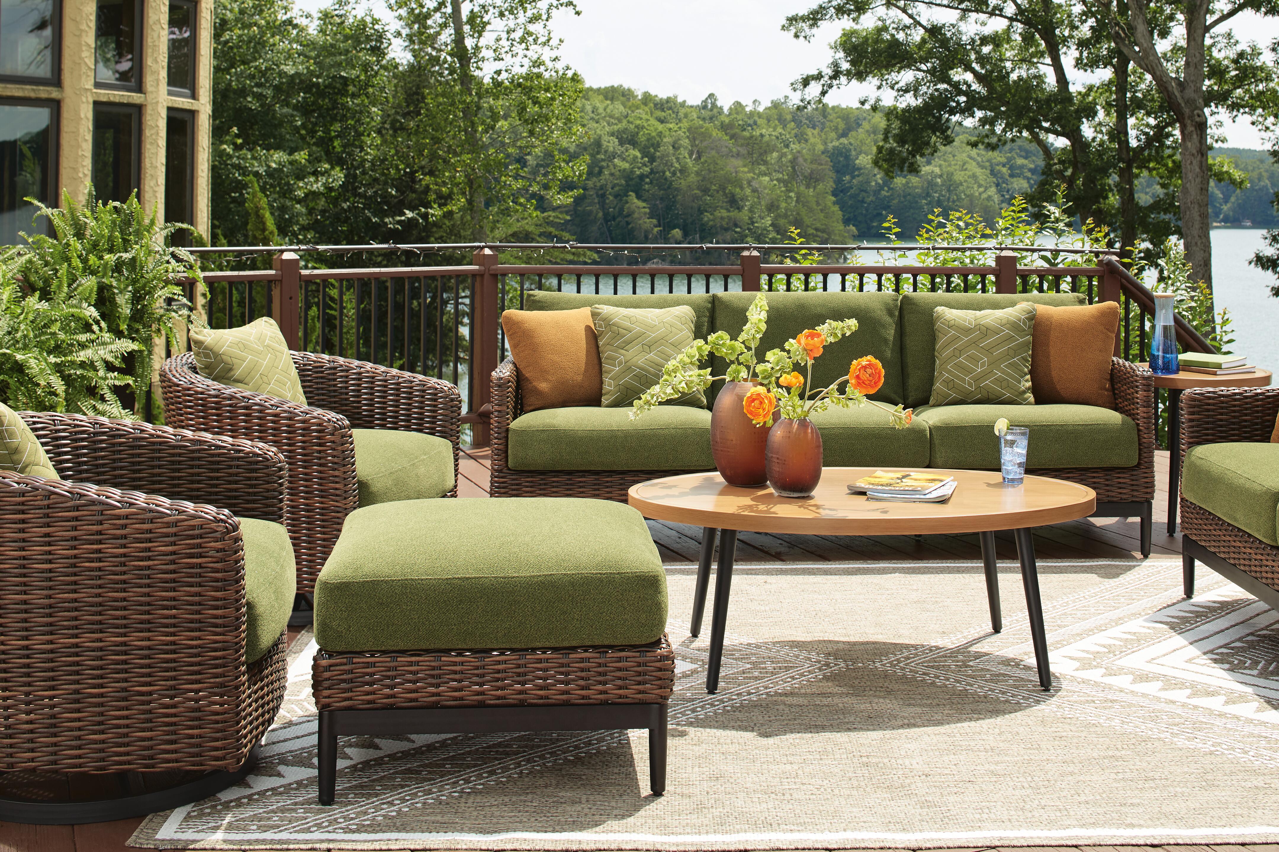 Horizon Hall Outdoor Ottoman with Cushion - image 9