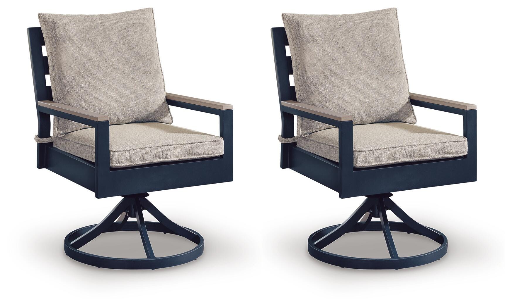 Mabry Shores Outdoor Swivel Chair with Cushion (Set of 2), , large