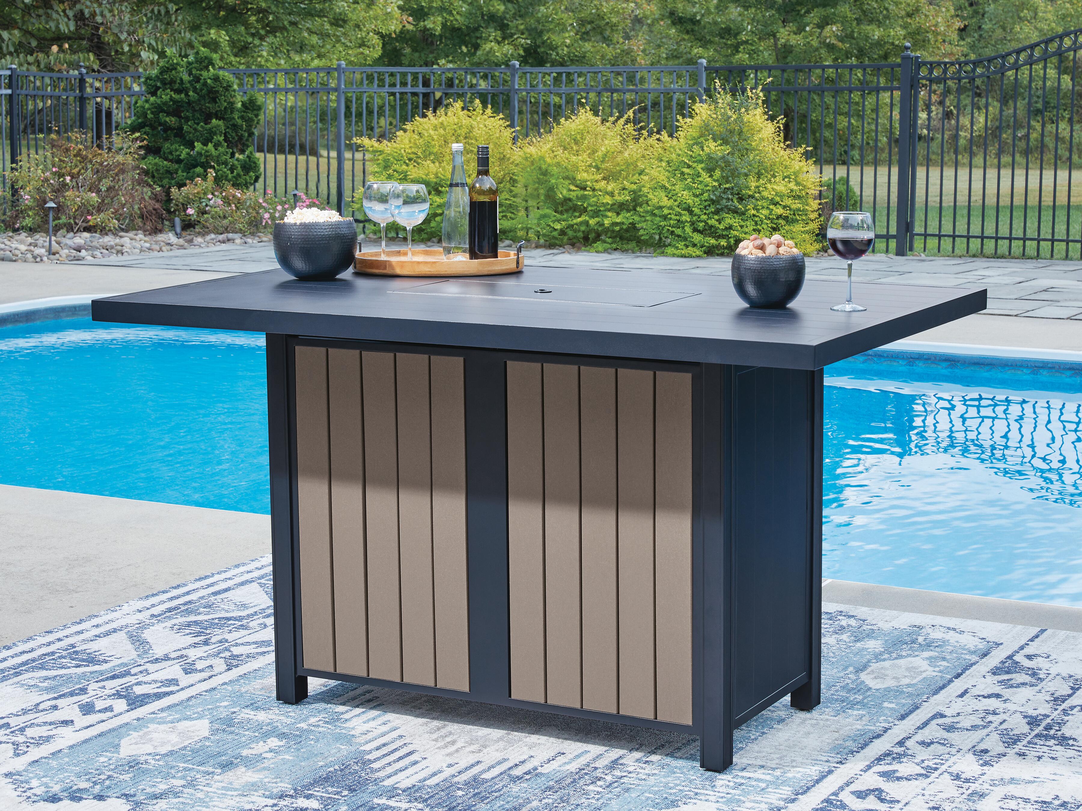 Mabry Shores Outdoor Bar Table with Fire Pit - image 6