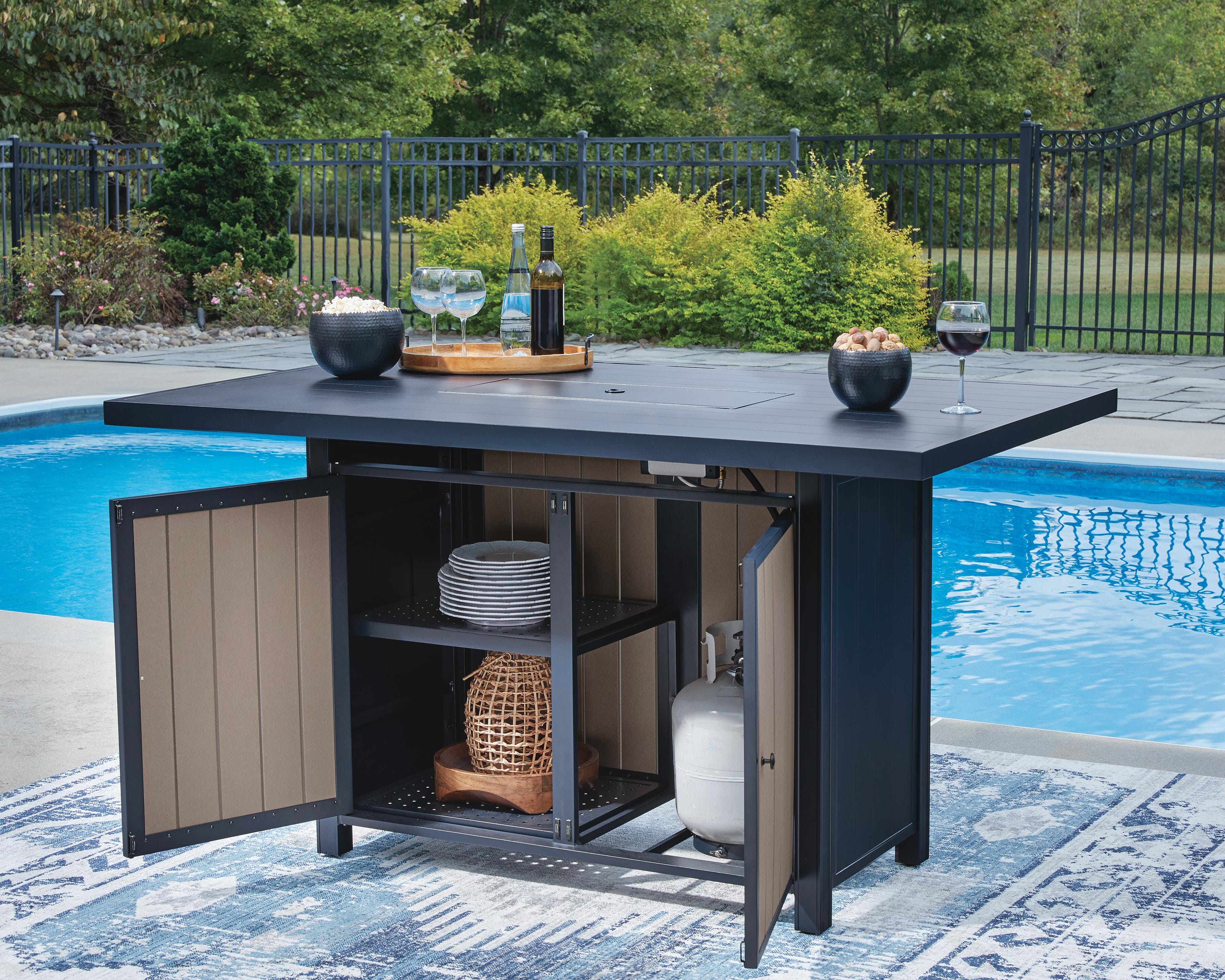 Mabry Shores Outdoor Bar Table with Fire Pit - image 7