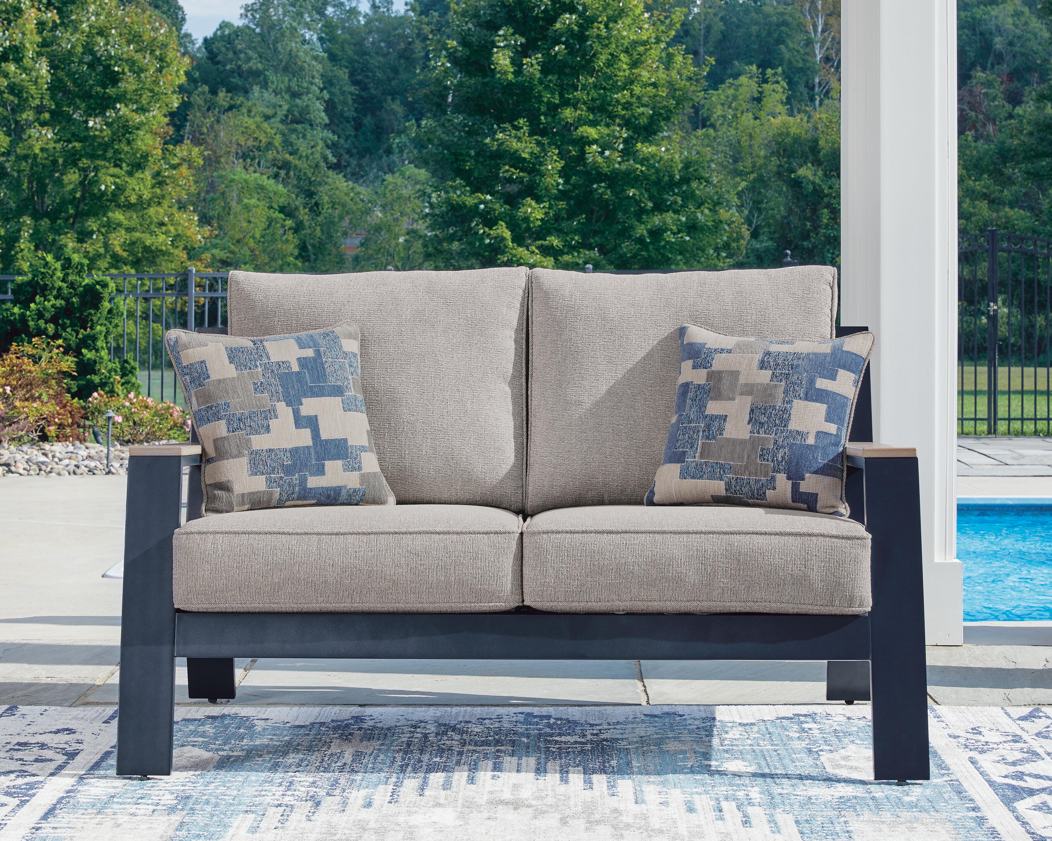 Mabry Shores Outdoor Sofa and Loveseat with Coffee Table, , large