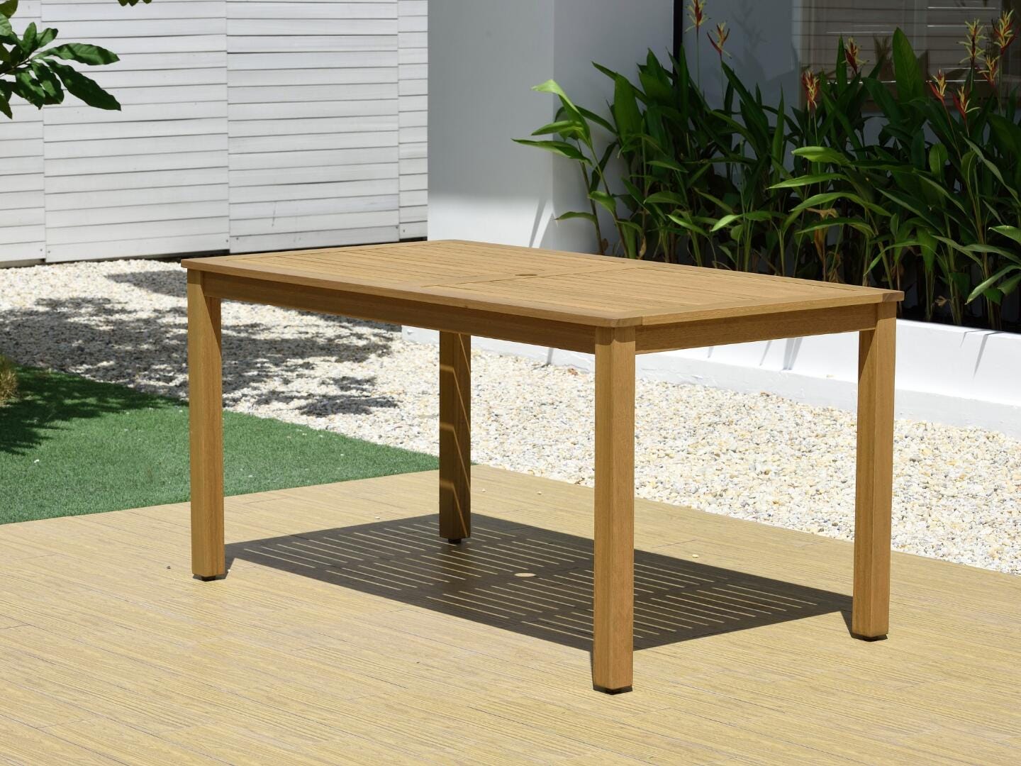 Amazonia Teak Finish Rectangular Dining Table, , swatch