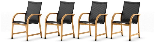 Amazonia Outdoor Sling Armchairs (Set of 4)