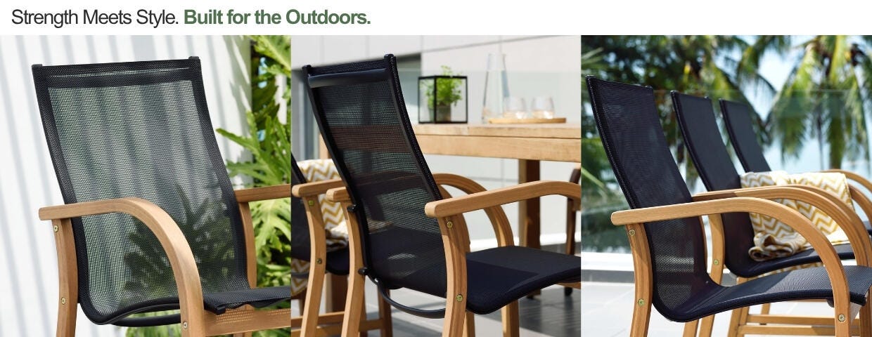 Amazonia Teak Finish Lounger with Light Gray Cushion, , swatch