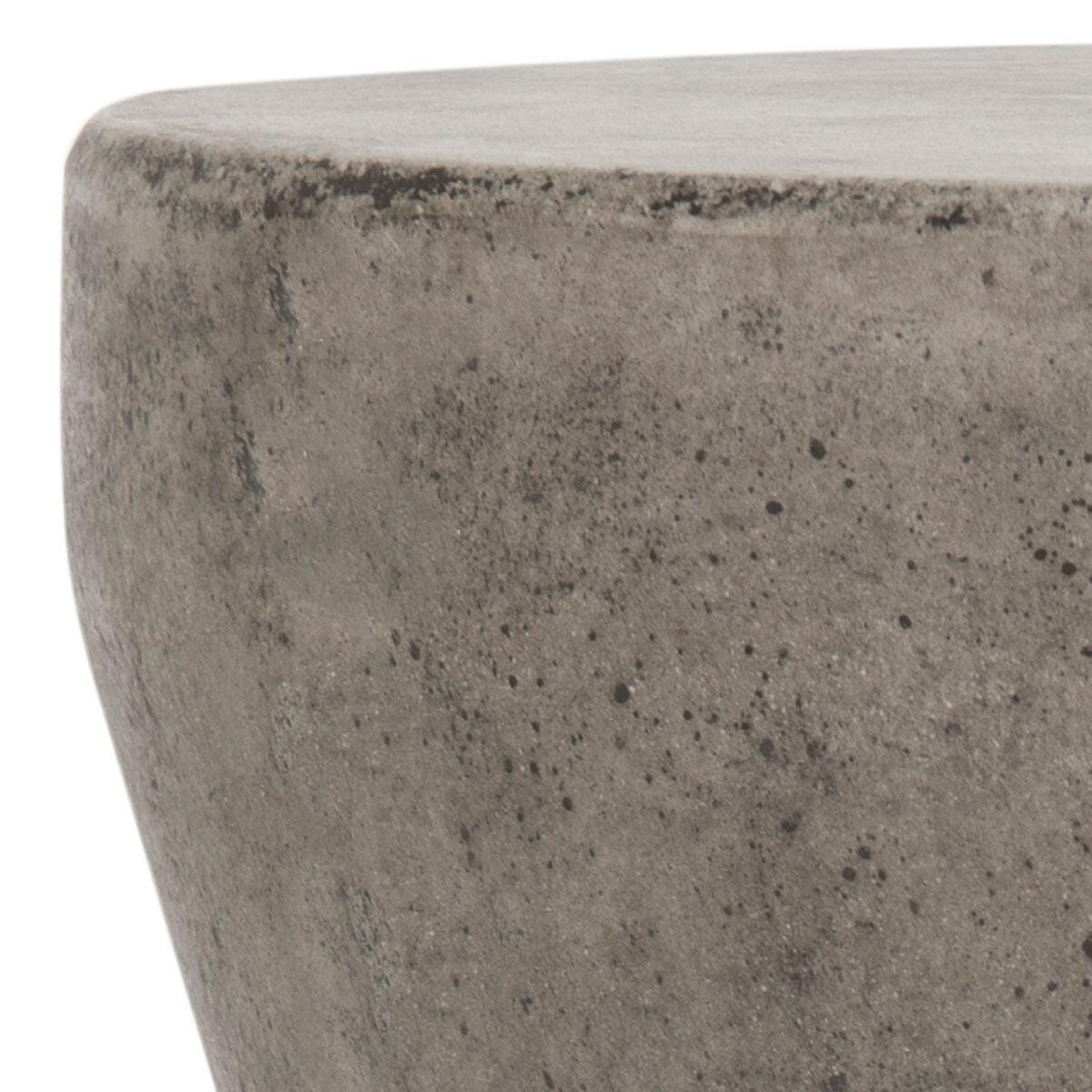 Safavieh Torre Indoor/Outdoor Modern Concrete Accent Table, Gray, large