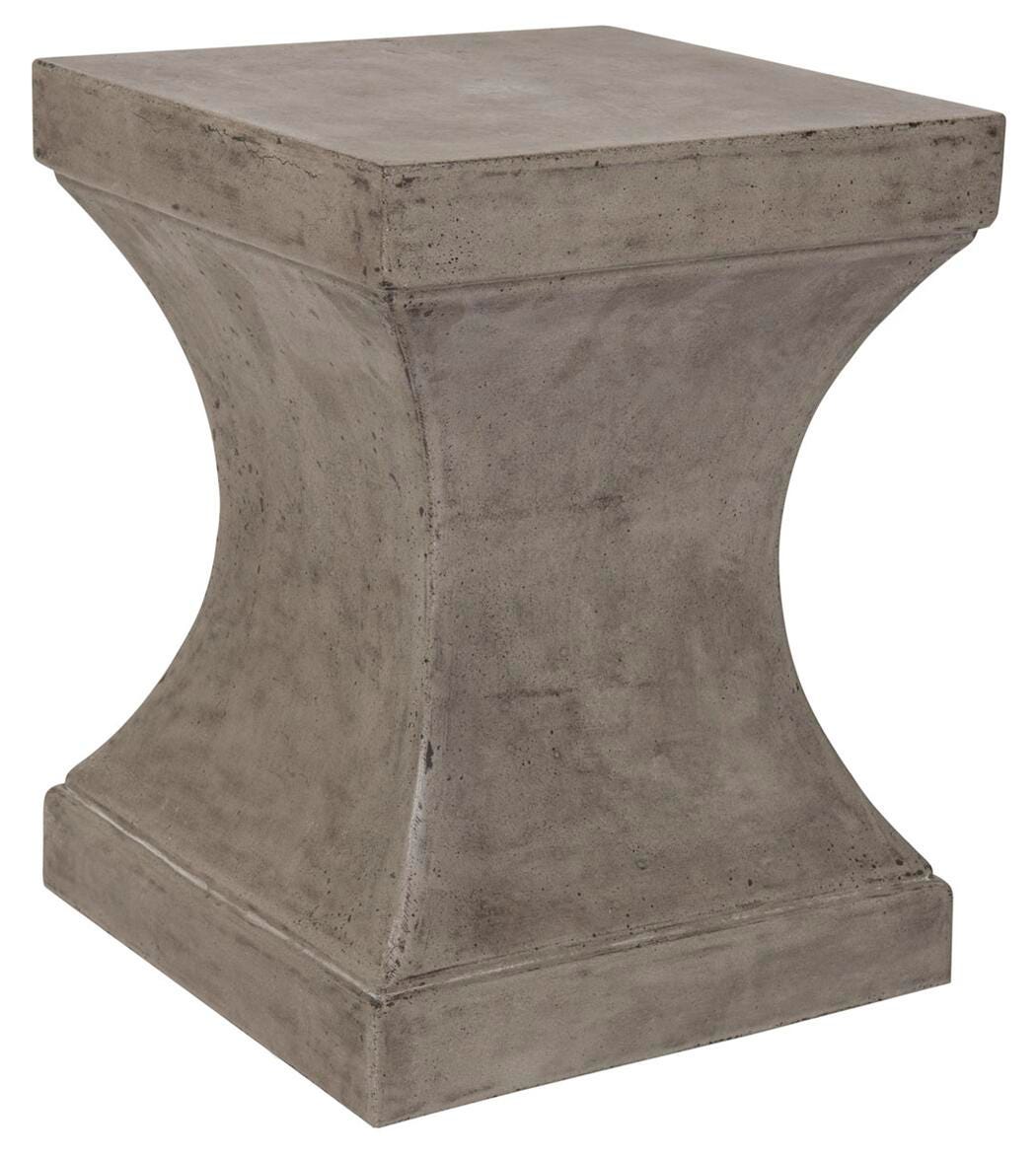 Safavieh Curby Indoor/Outdoor Modern Concrete Accent Table, Gray, large