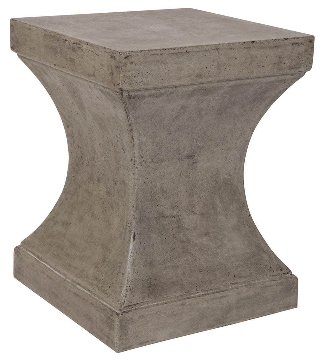 Safavieh Curby Indoor/Outdoor Modern Concrete Accent Table, Gray, large