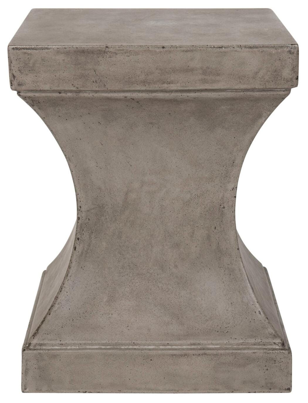 Safavieh Curby Indoor/Outdoor Modern Concrete Accent Table, Gray, large