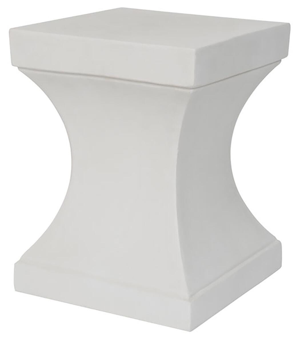 Safavieh Curby Indoor/Outdoor Modern Concrete Accent Table, White, large