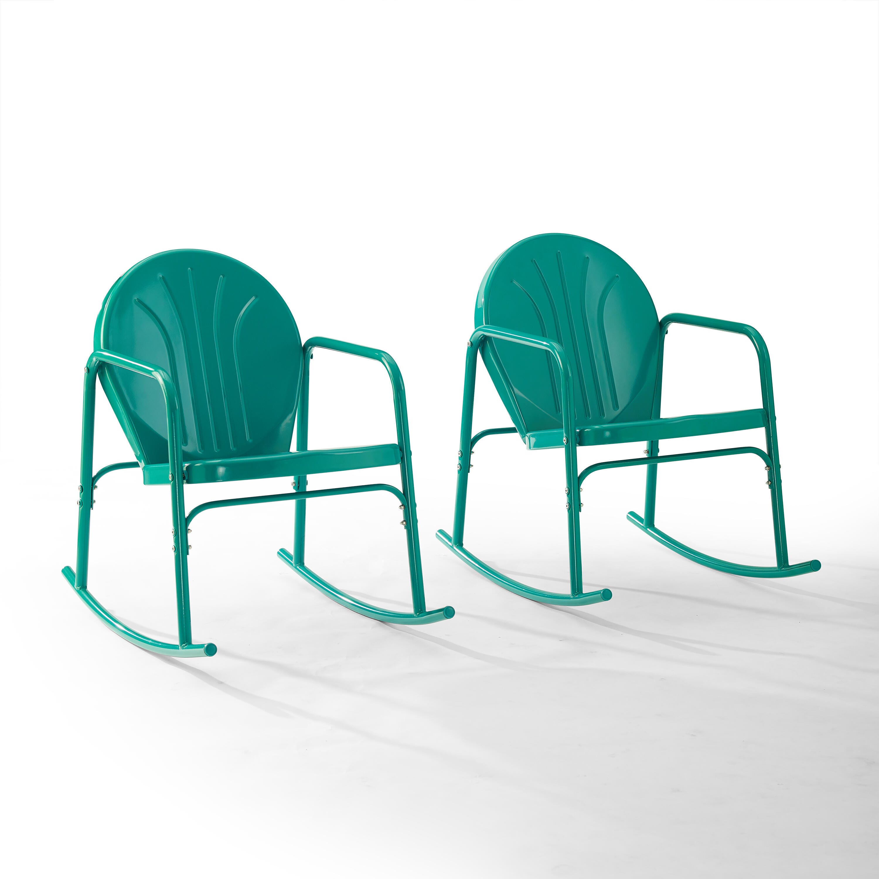 Crosley Griffith 2-piece Rocking Chair Set, Turquoise, large