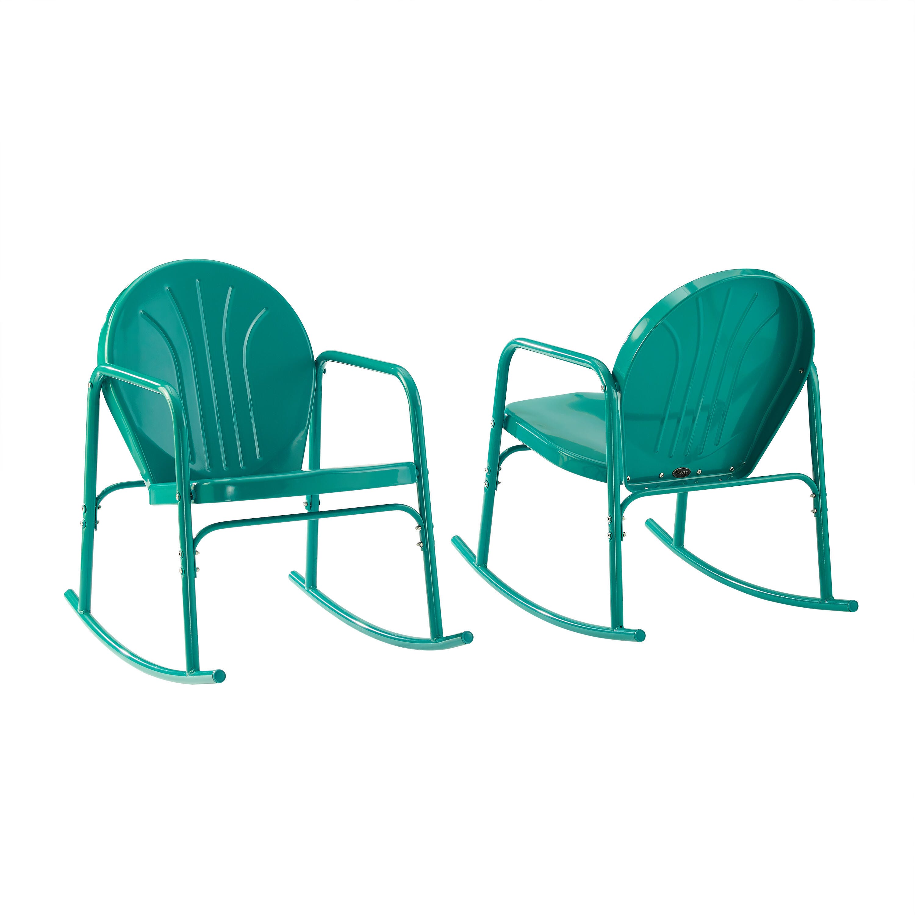 Crosley Griffith 2-piece Rocking Chair Set, Turquoise, large
